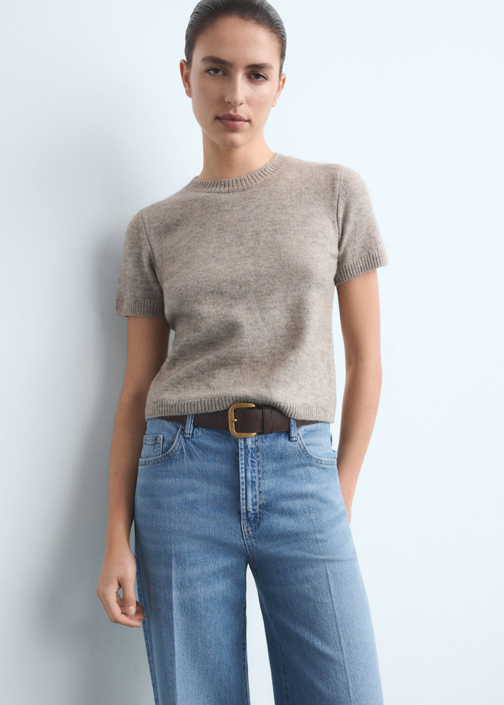 High-waisted wideleg jeans - Details of the article 1