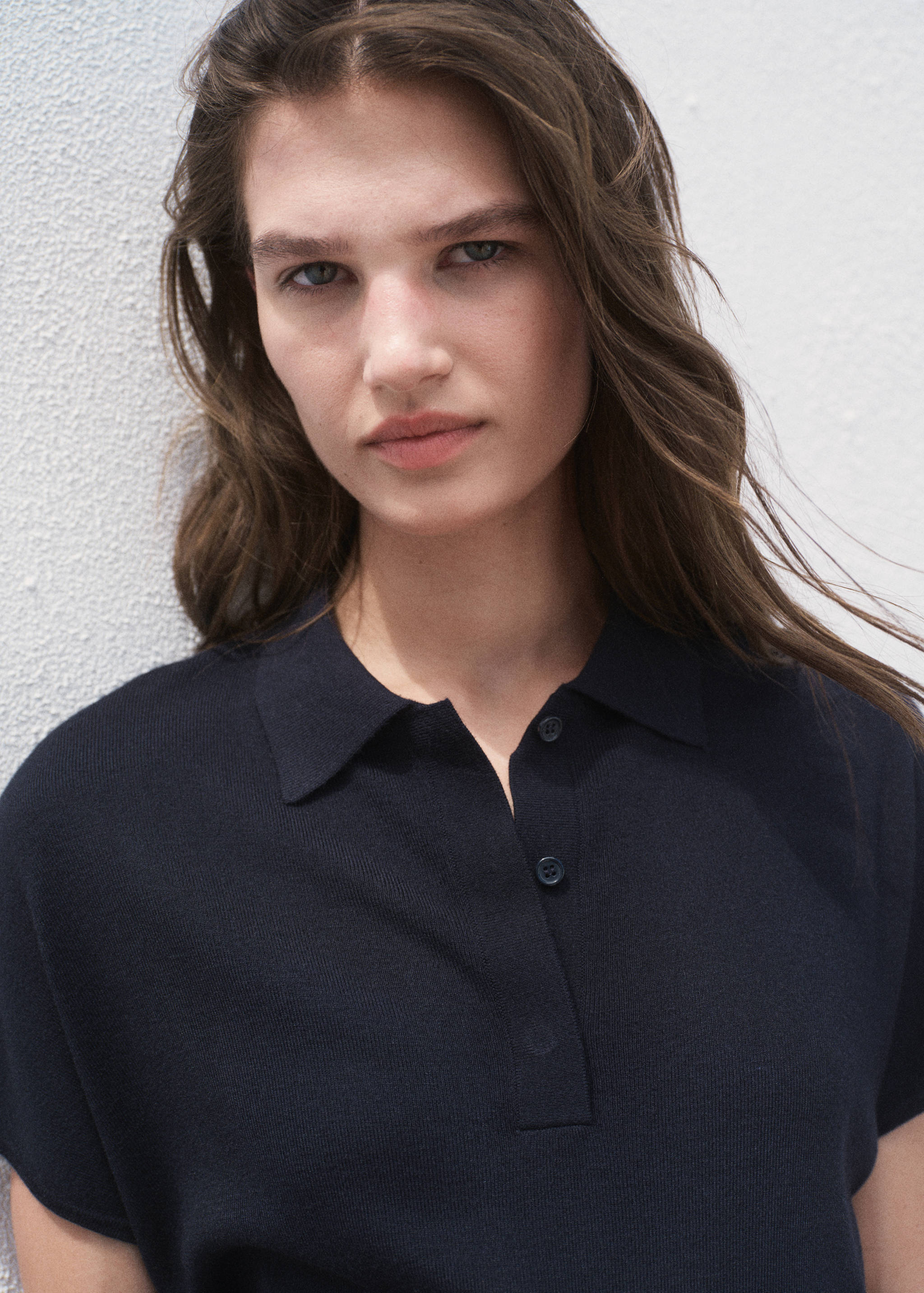 Pull-over col polo manches courtes - Détail de l'article 1