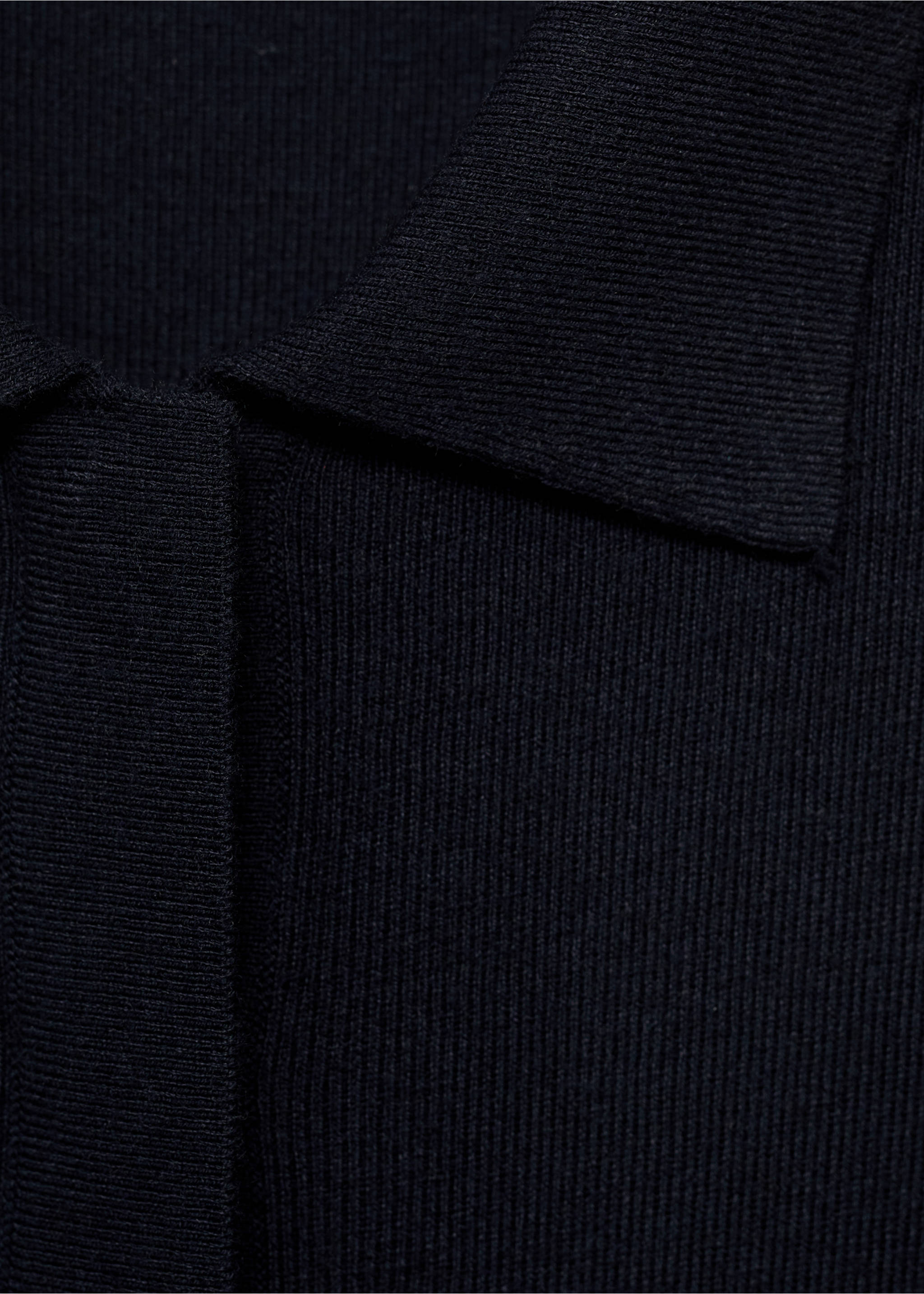 Pull-over col polo manches courtes - Détail de l'article 8, Bleu marine. Ref: 17014105-00.