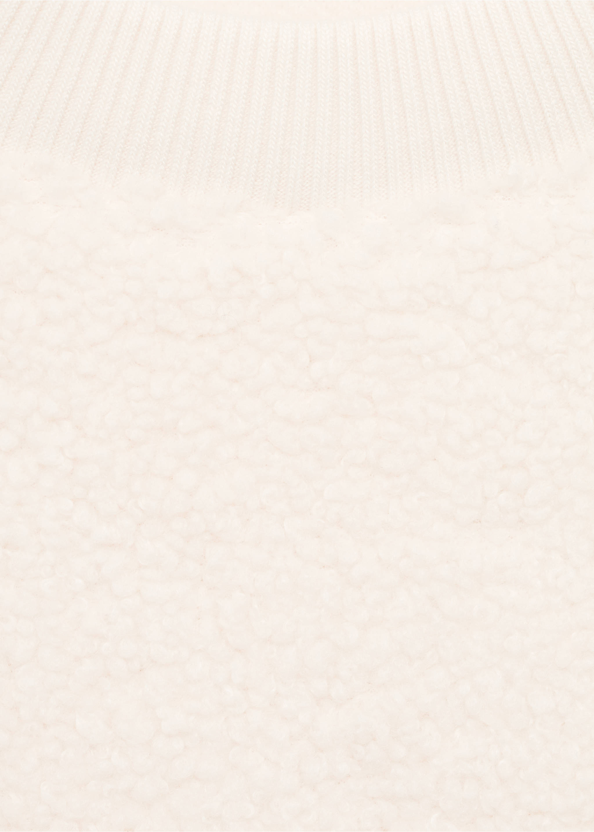 Shearling pyjama sweatshirt - Details of the article 0, Ivory White. Ref: 17014106-00.