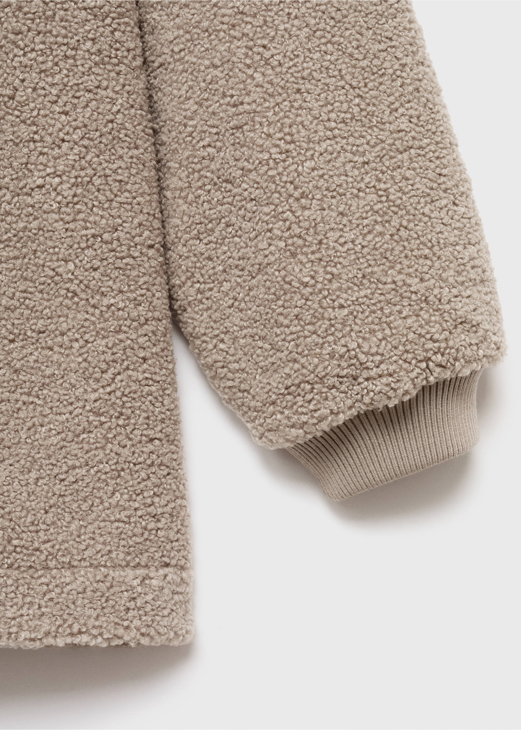 Shearling pyjama sweatshirt - Details of the article 8, Medium Brown. Ref: 17014106-00.