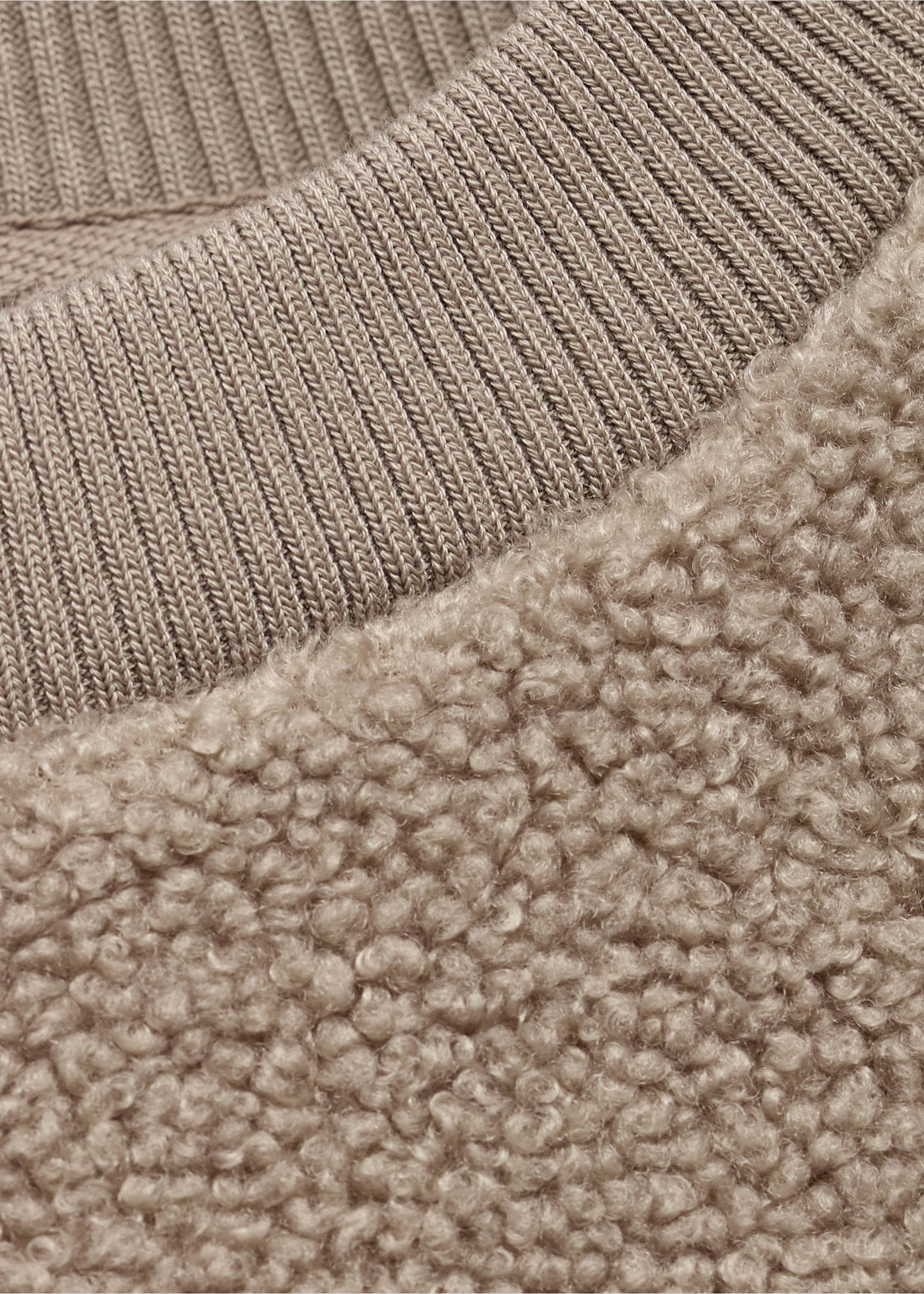 Shearling pyjama sweatshirt - Details of the article 0, Medium Brown. Ref: 17014106-00.