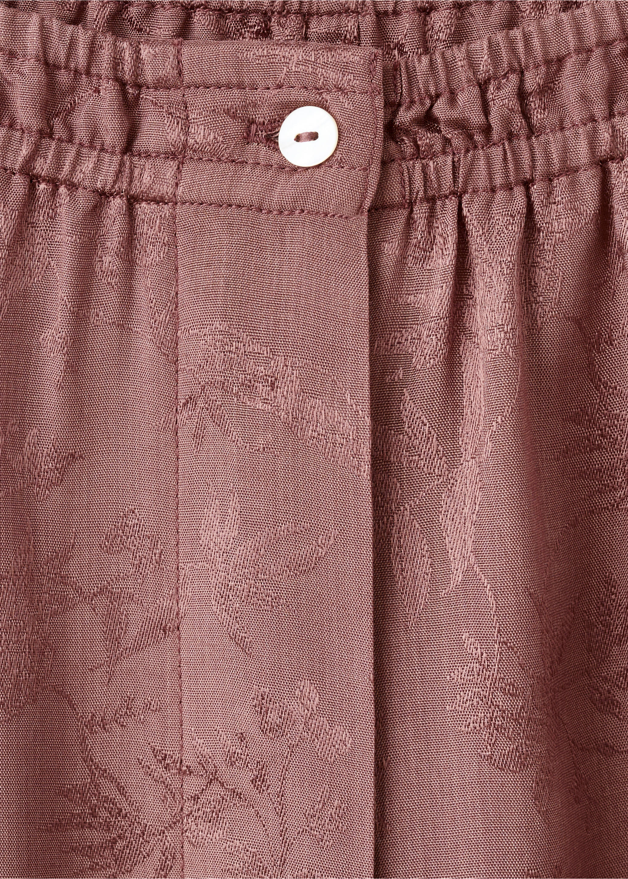 Pantalon de pyjama en satin jacquard - Détail de l'article 8, Marron. Ref: 17014109-00.