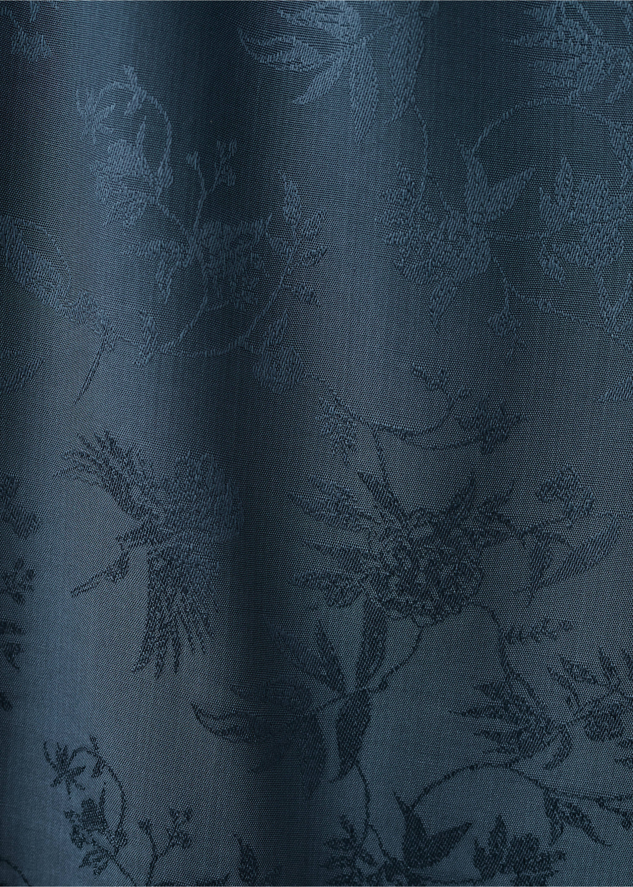 Pantalon de pyjama en satin jacquard - Détail de l'article 0, Bleu nuit. Ref: 17014109-00.