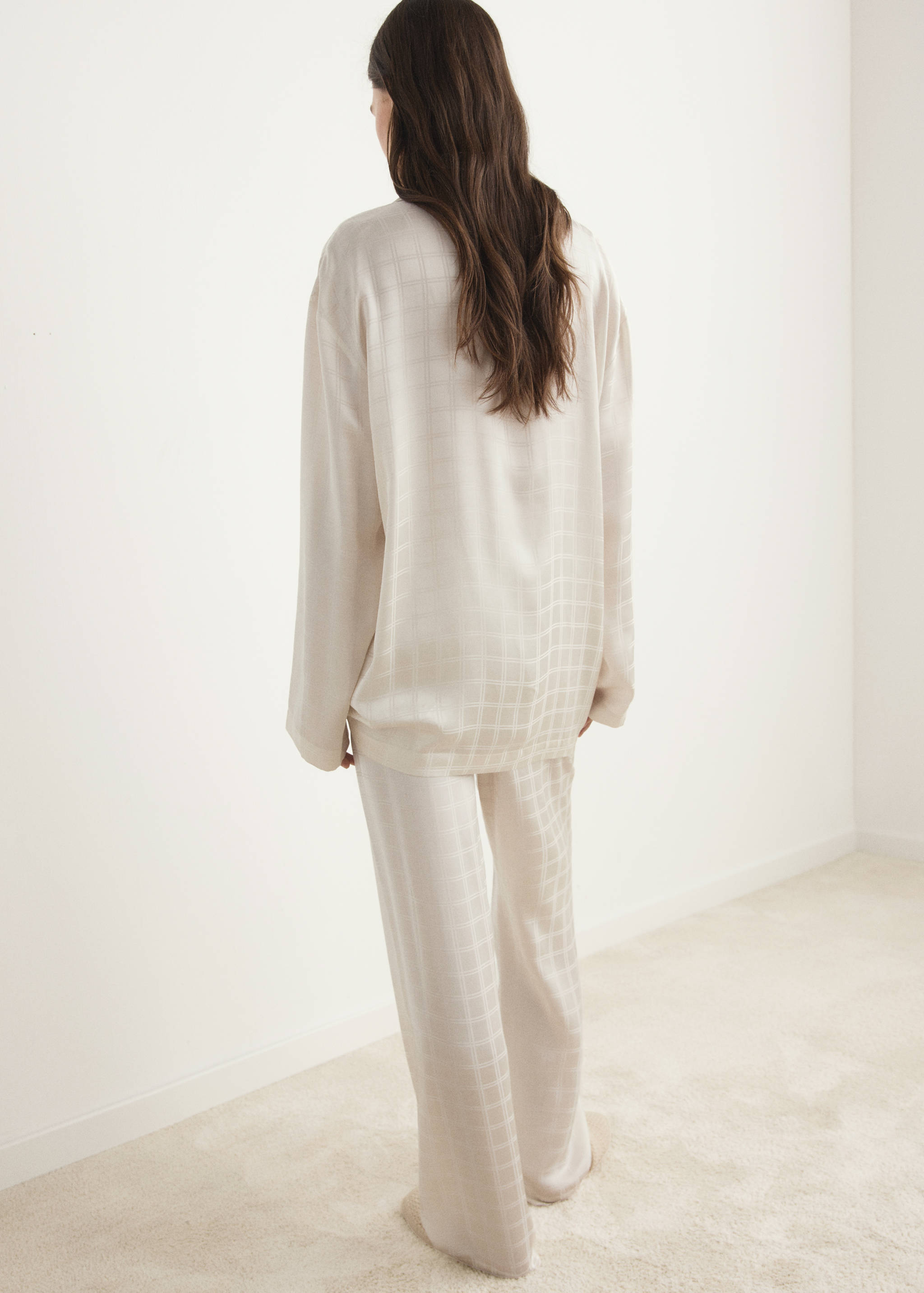 Pantalon pyjama carreaux rayonne - Verso de l’article