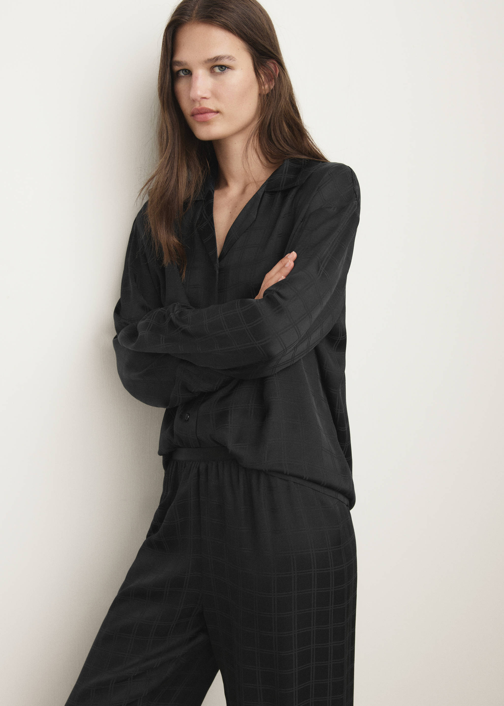 Pantalon pyjama carreaux rayonne - Détail de l'article 1