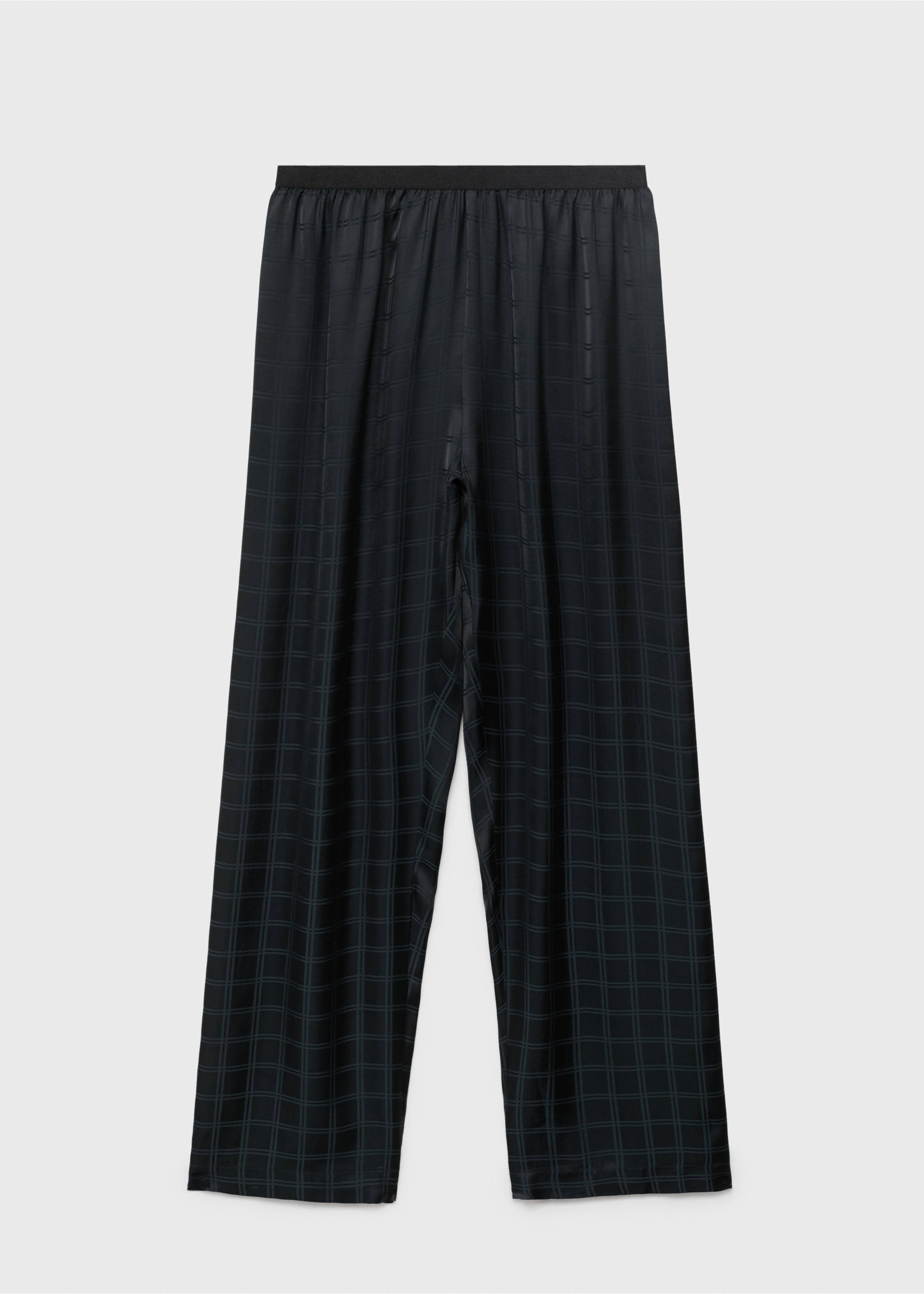 Pyjamasbyxor med rayon-rutor - Artikel utan modell, Svart. Ref: 17014111-00.