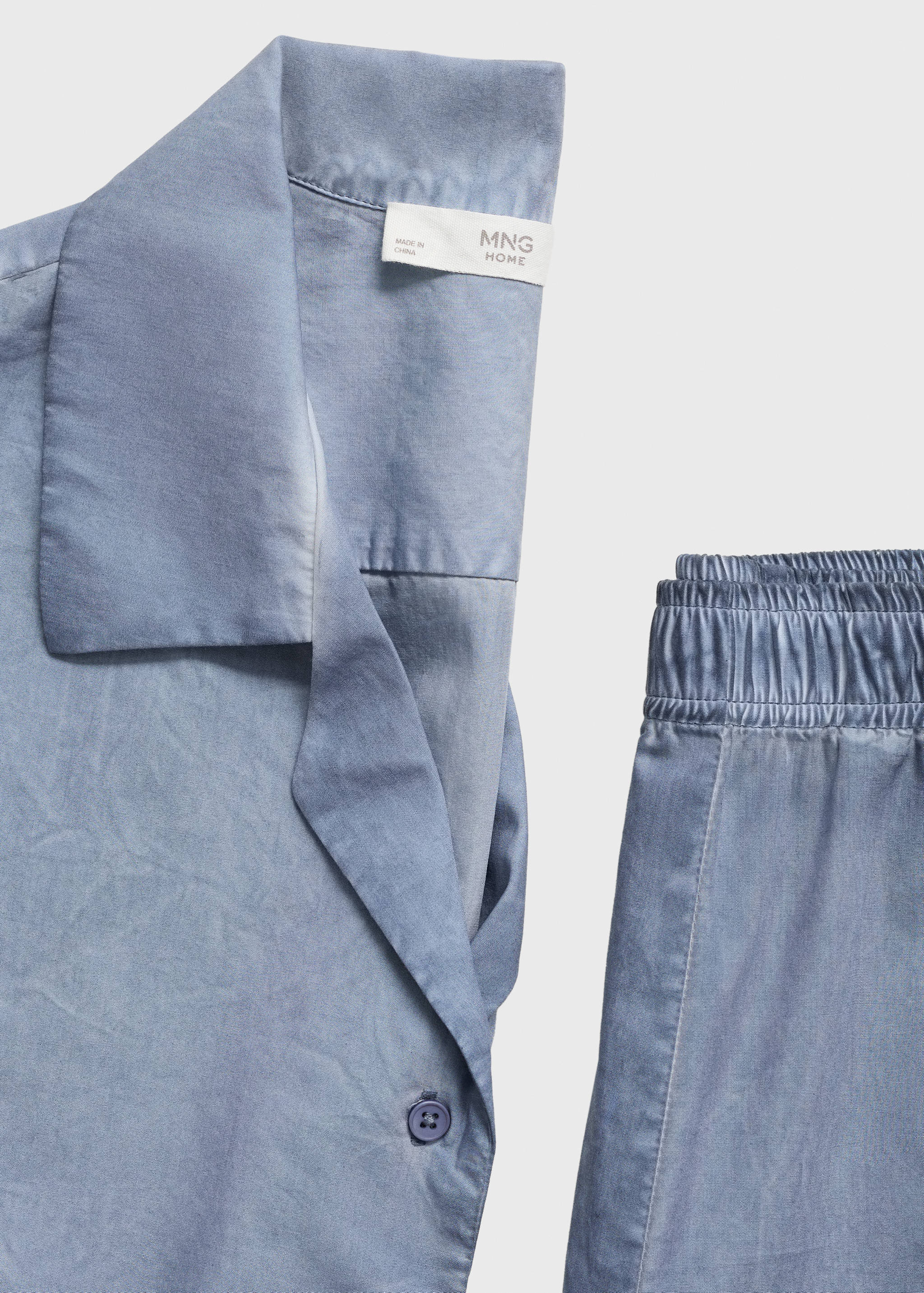 Garment-dyed cotton long trousers - Details of the article 0