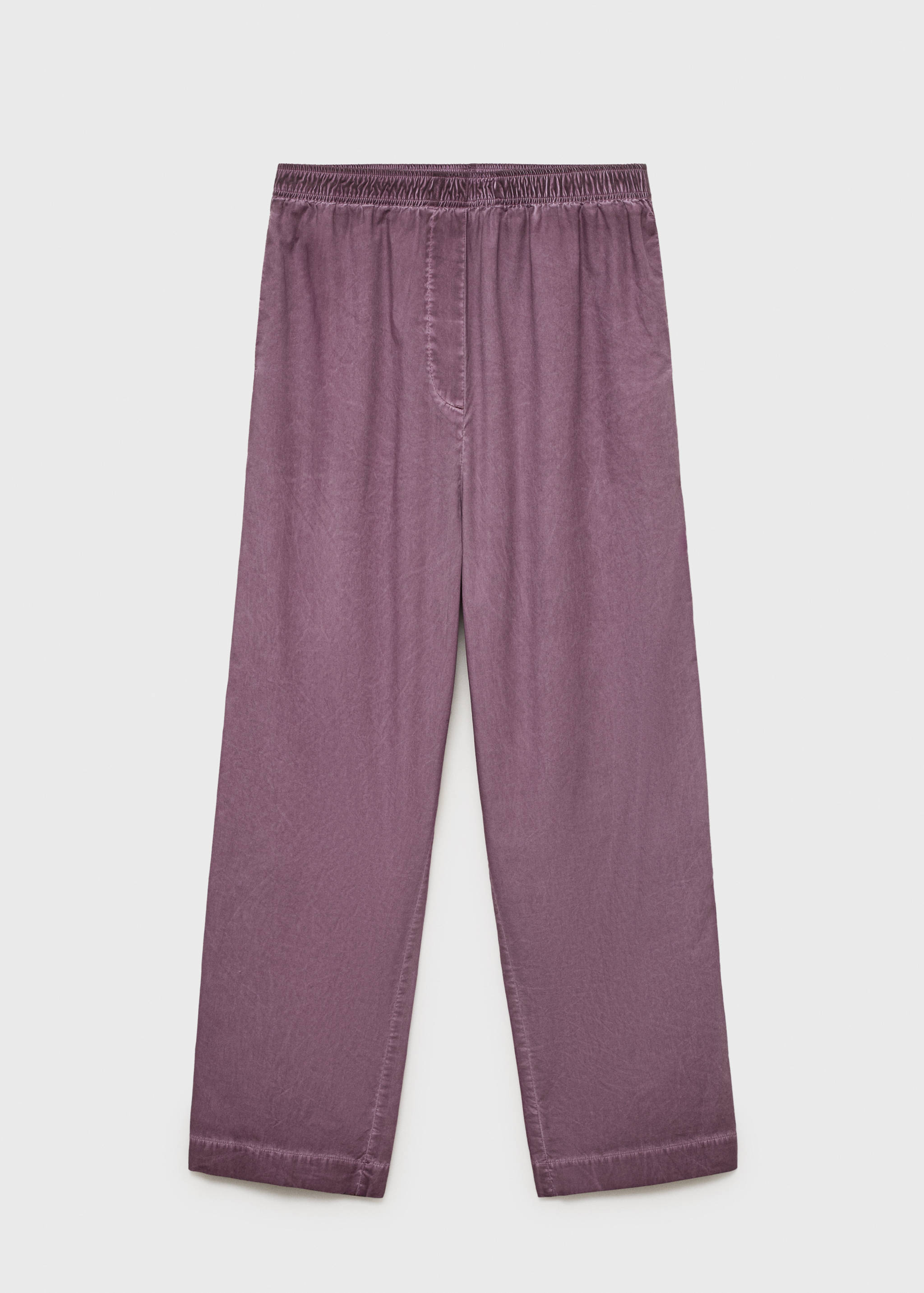 Garment-dyed cotton long trousers - Article without model