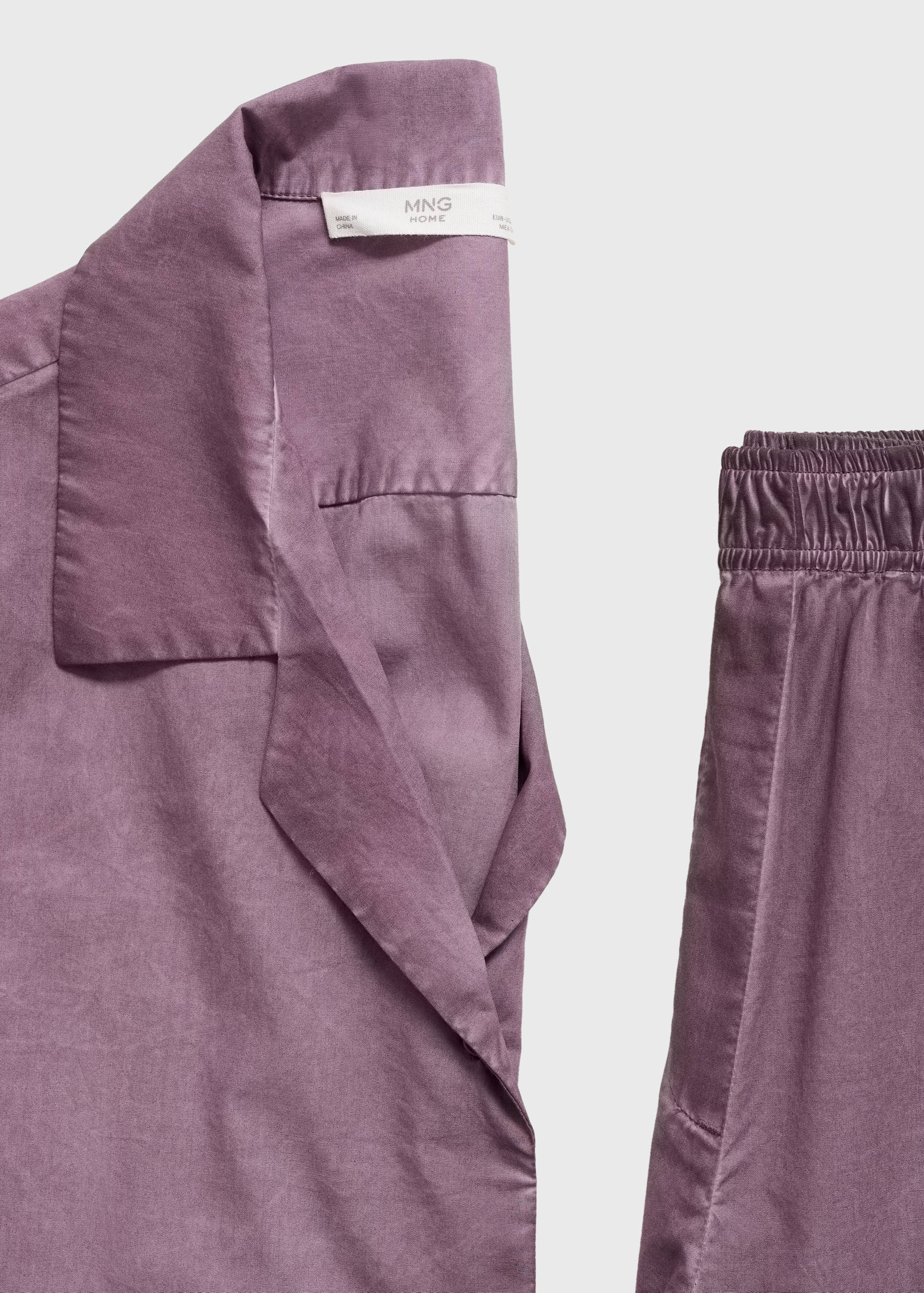 Garment-dyed cotton long trousers - Details of the article 0