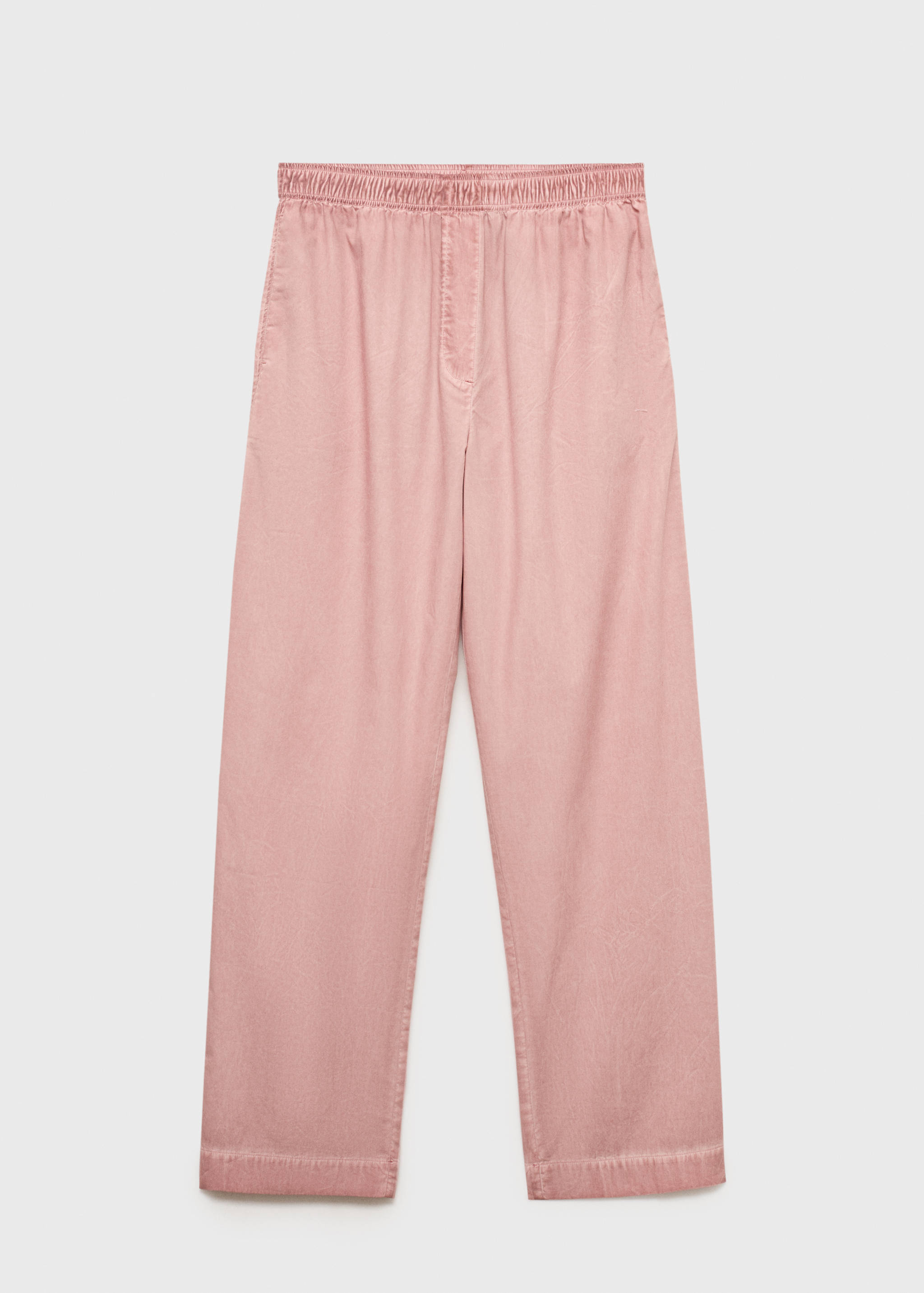 Garment-dyed cotton long trousers - Article without model