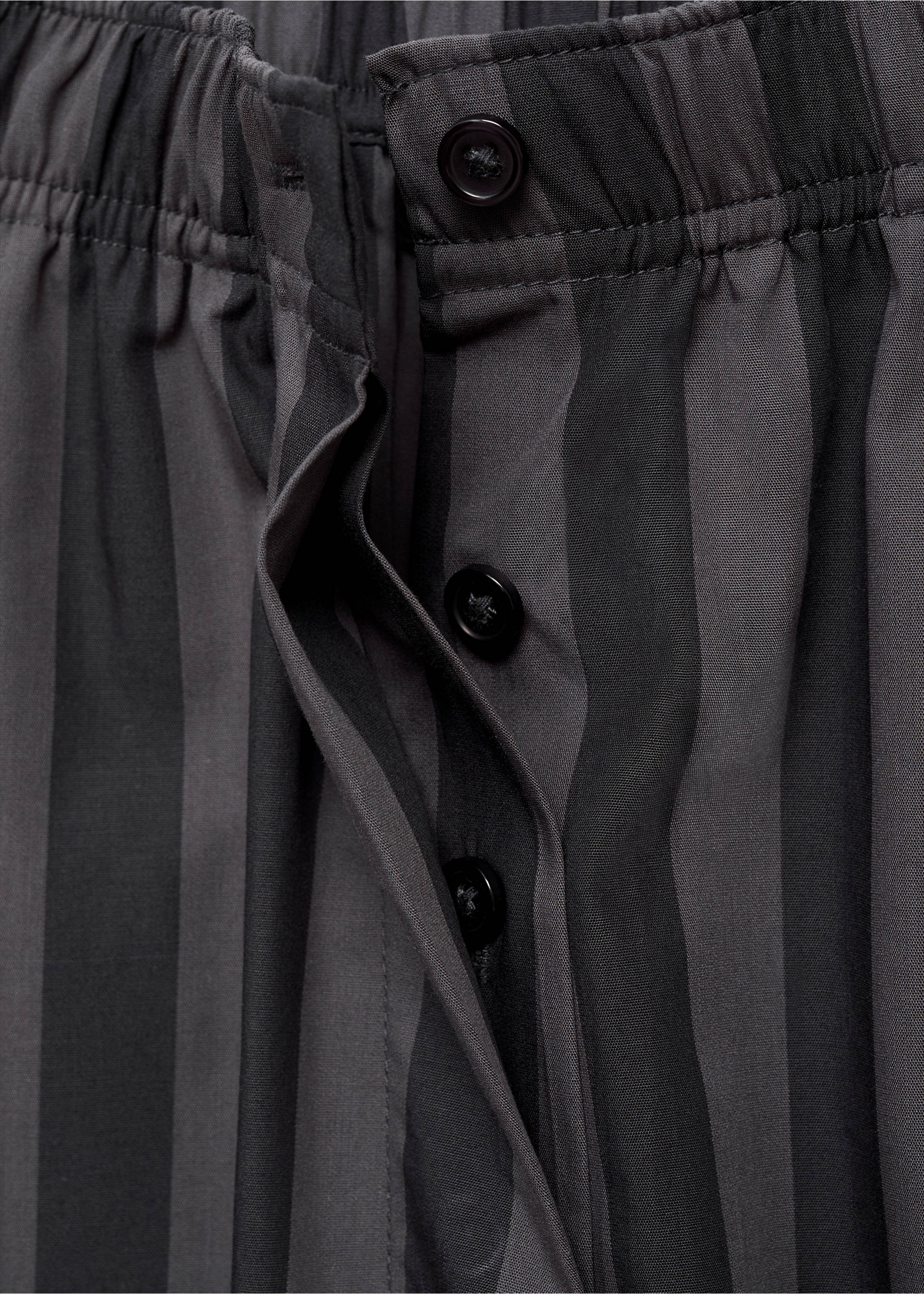 Woven striped pyjama trousers - Details of the article 8, Grey. Ref: 17014113-00.