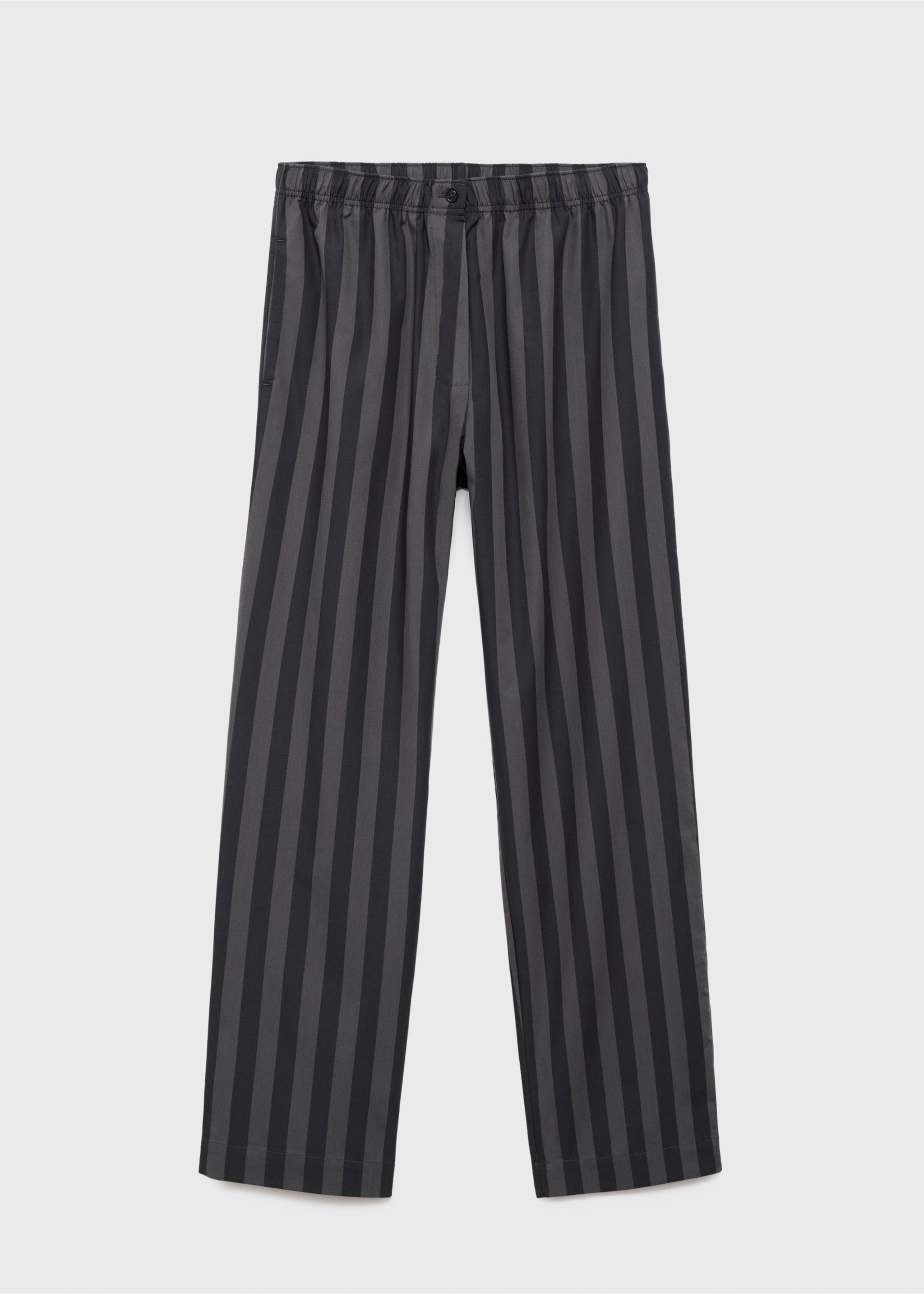Pantalon pyjama rayures tricotées - Article sans modèle, Gris. Ref: 17014113-00.