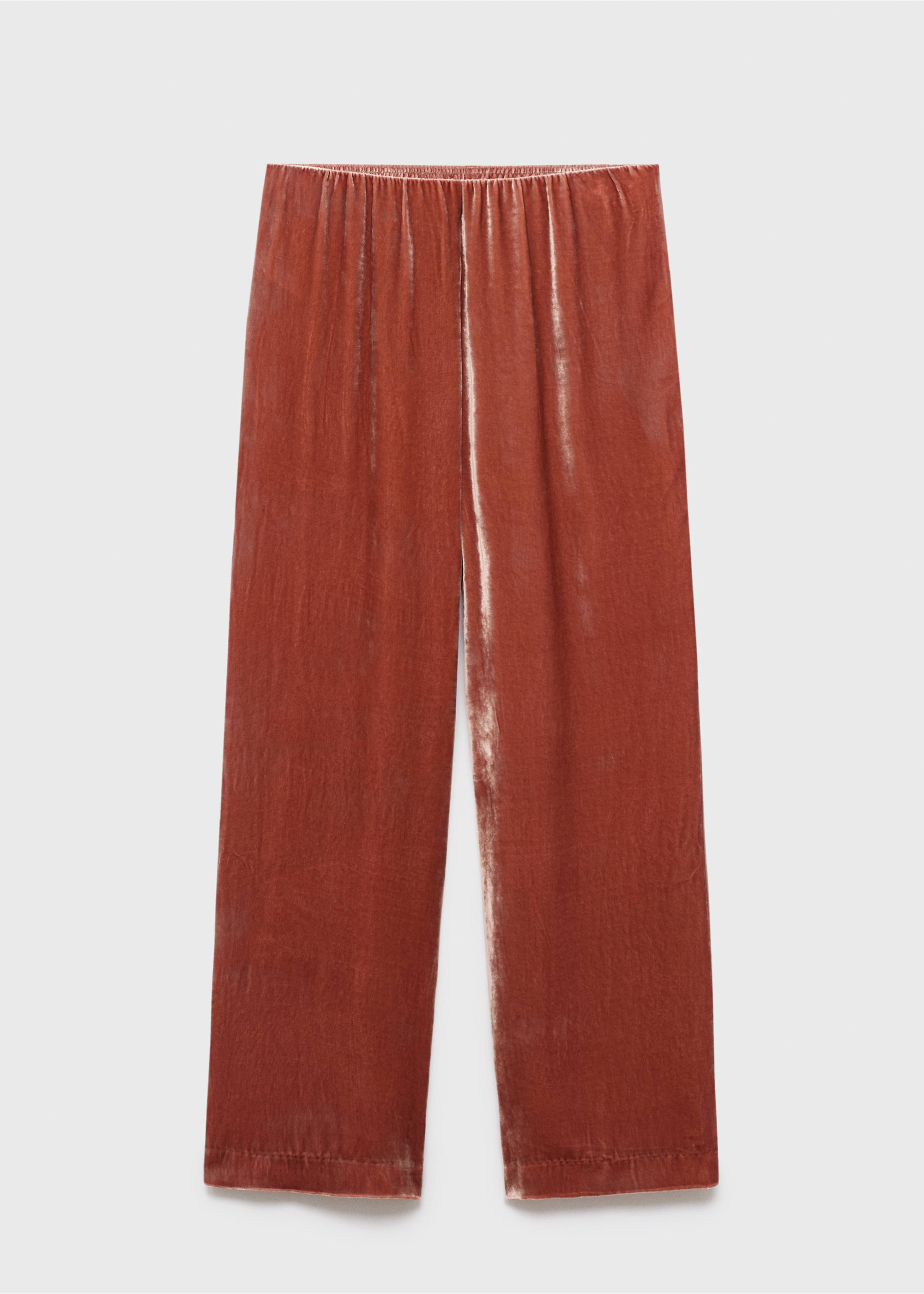 Silk velvet trousers - Article without model, Burnt Orange. Ref: 17014114-00.
