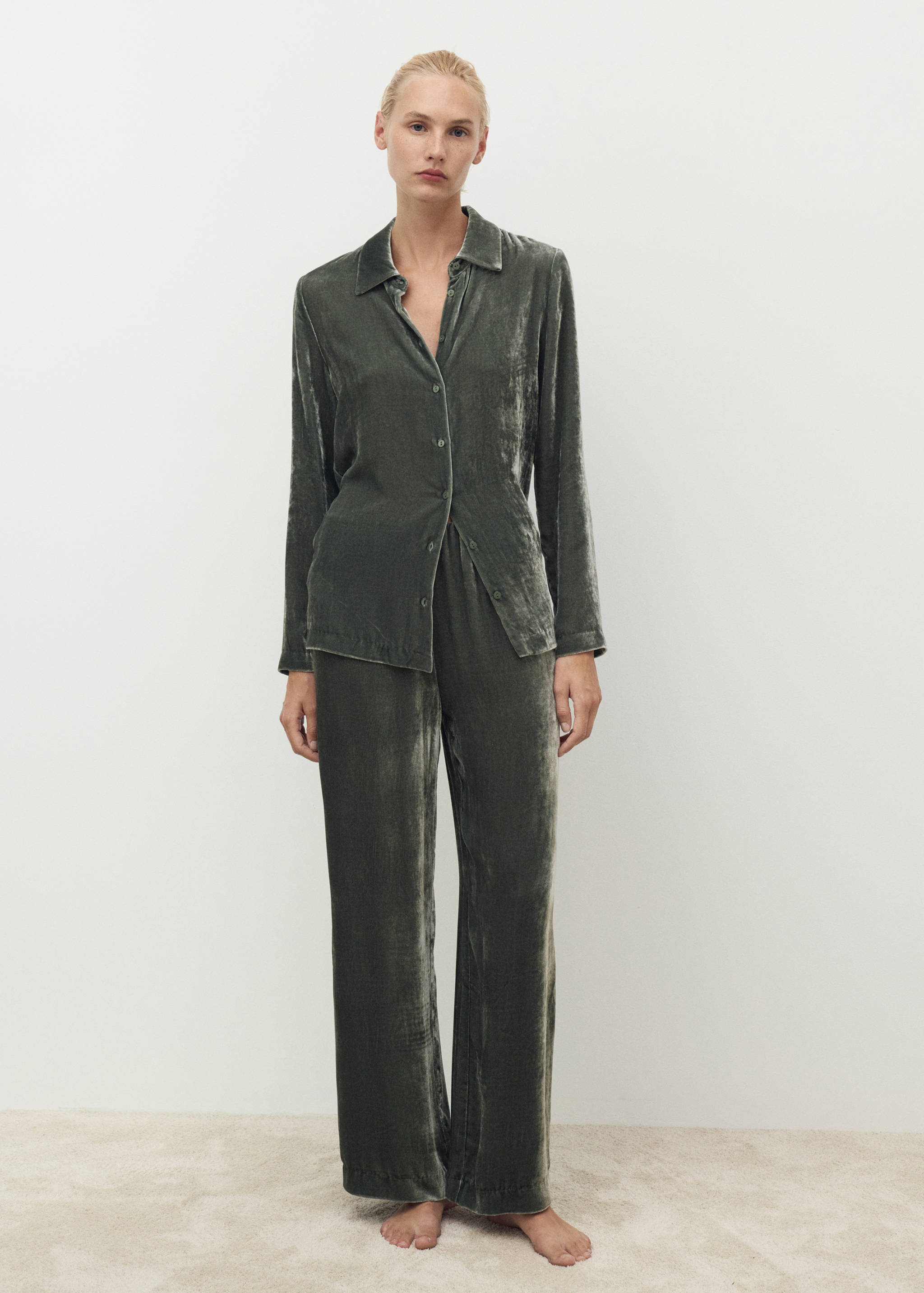 Silk velvet trousers - General plane