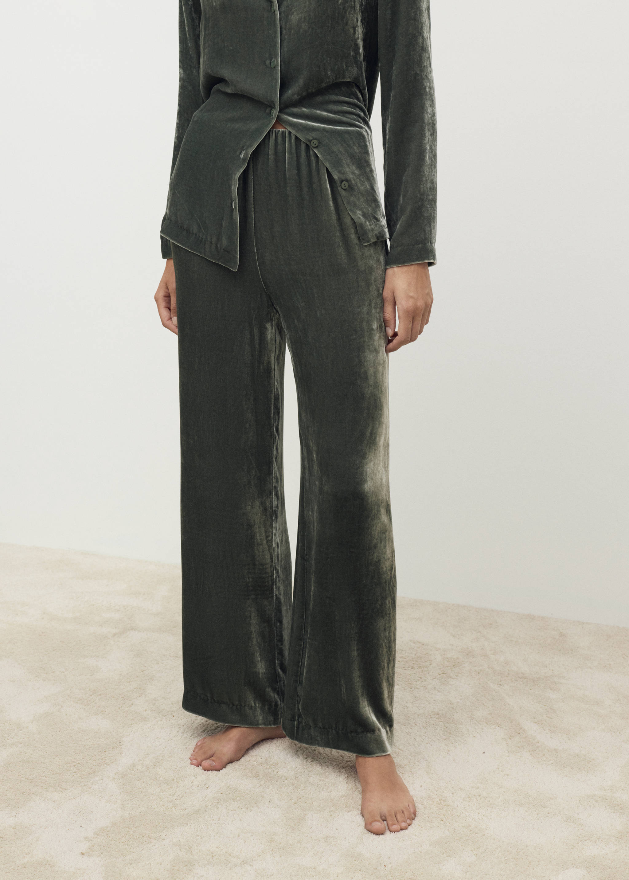 Silk velvet trousers - Medium plane