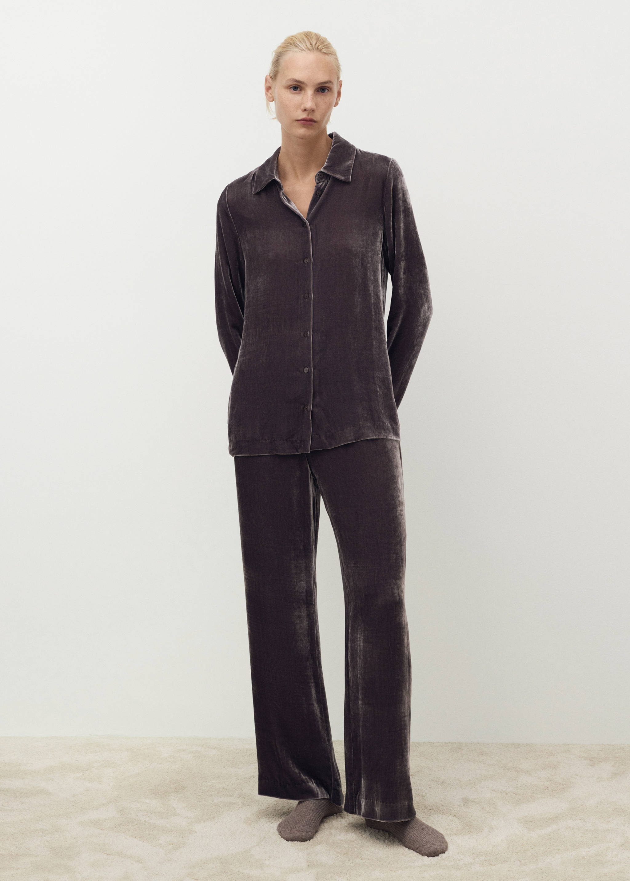 Silk velvet trousers - General plane