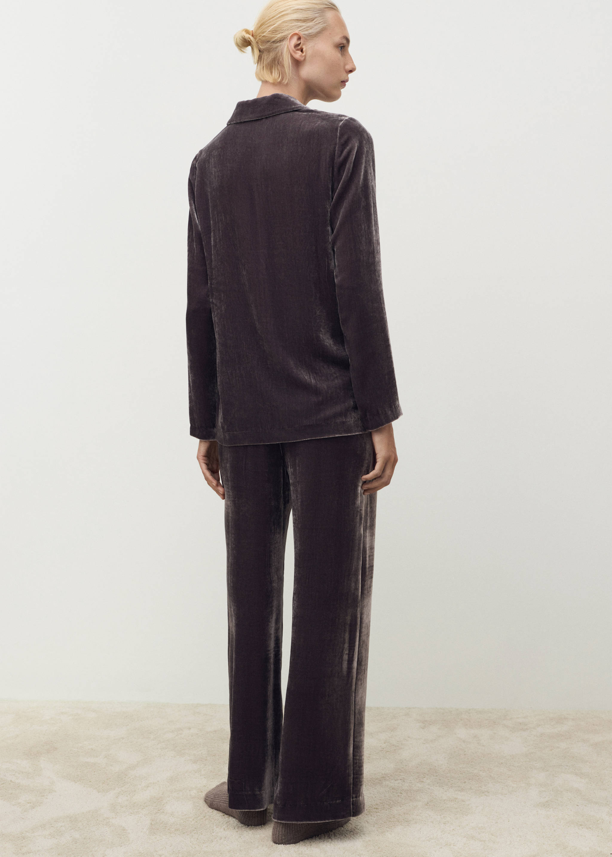 Silk velvet trousers - Reverse of the article