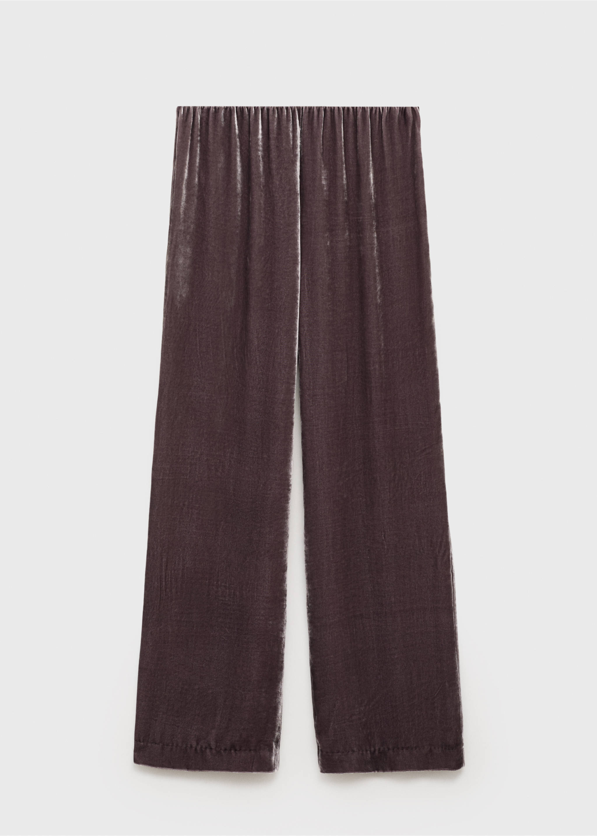 Silk velvet trousers - Article without model, Blackberry. Ref: 17014114-00.