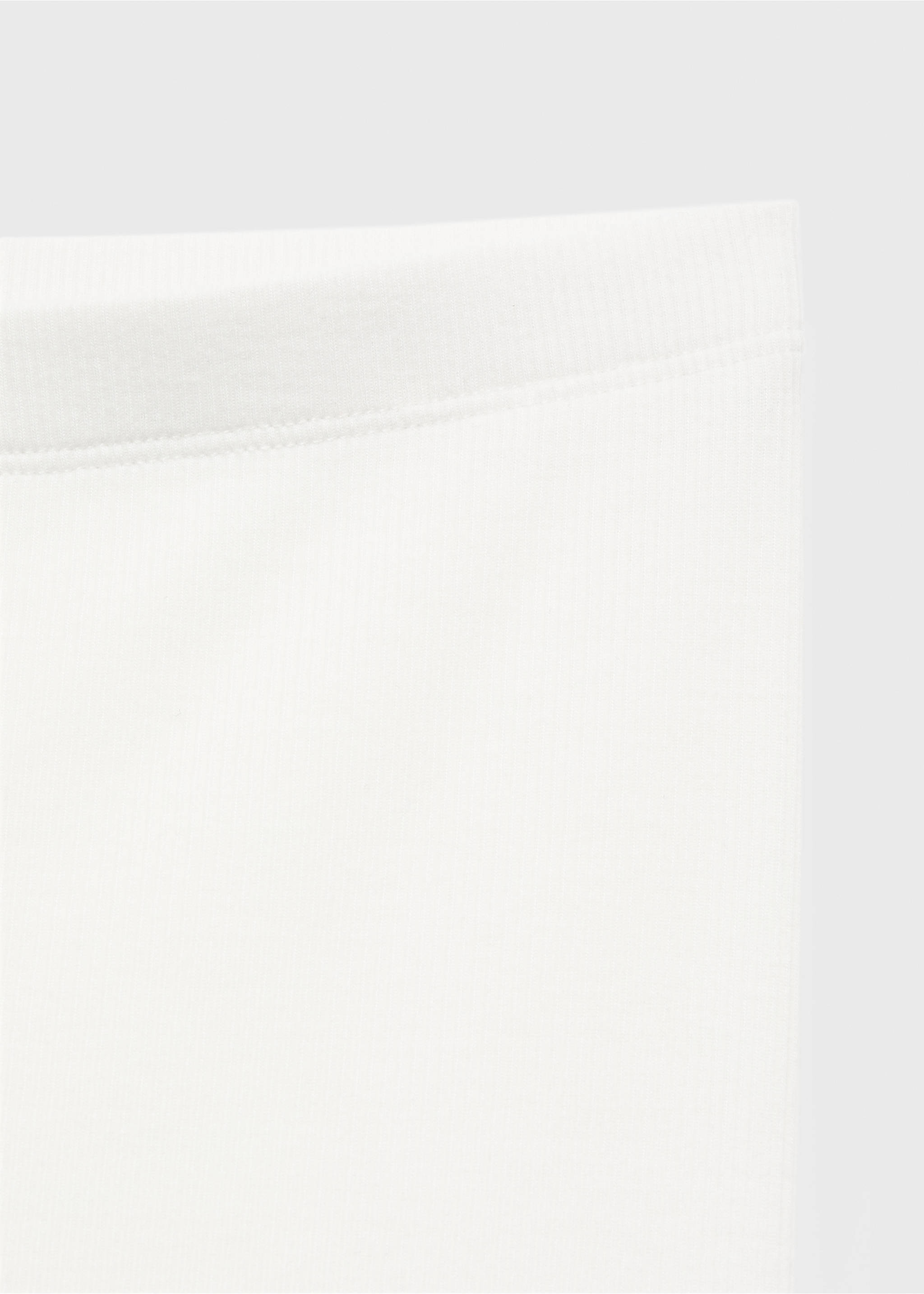 Long rib-knit trousers - Details of the article 0, Ivory White. Ref: 17014115-00.