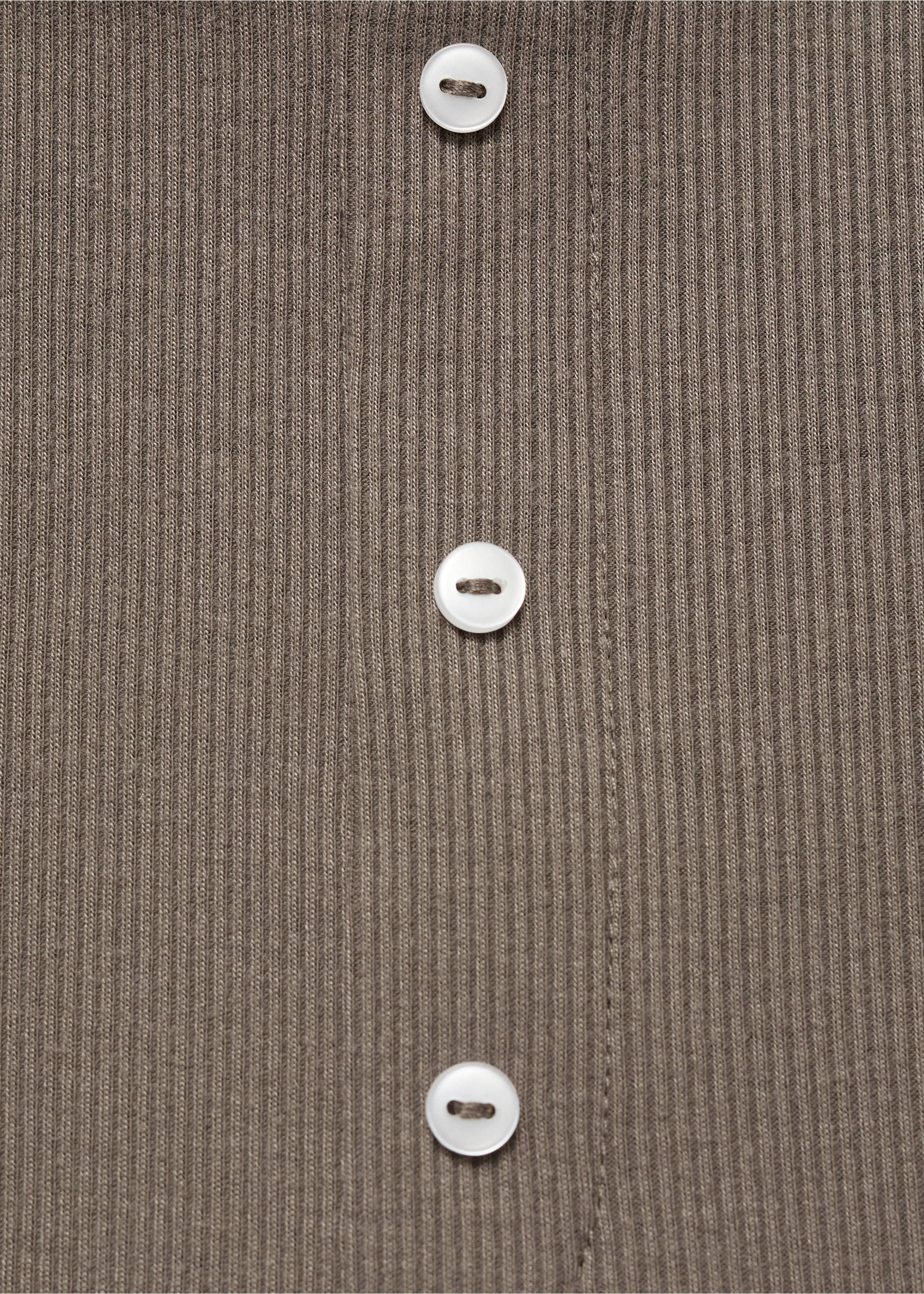 Long rib-knit trousers - Details of the article 8, Medium Brown. Ref: 17014115-00.