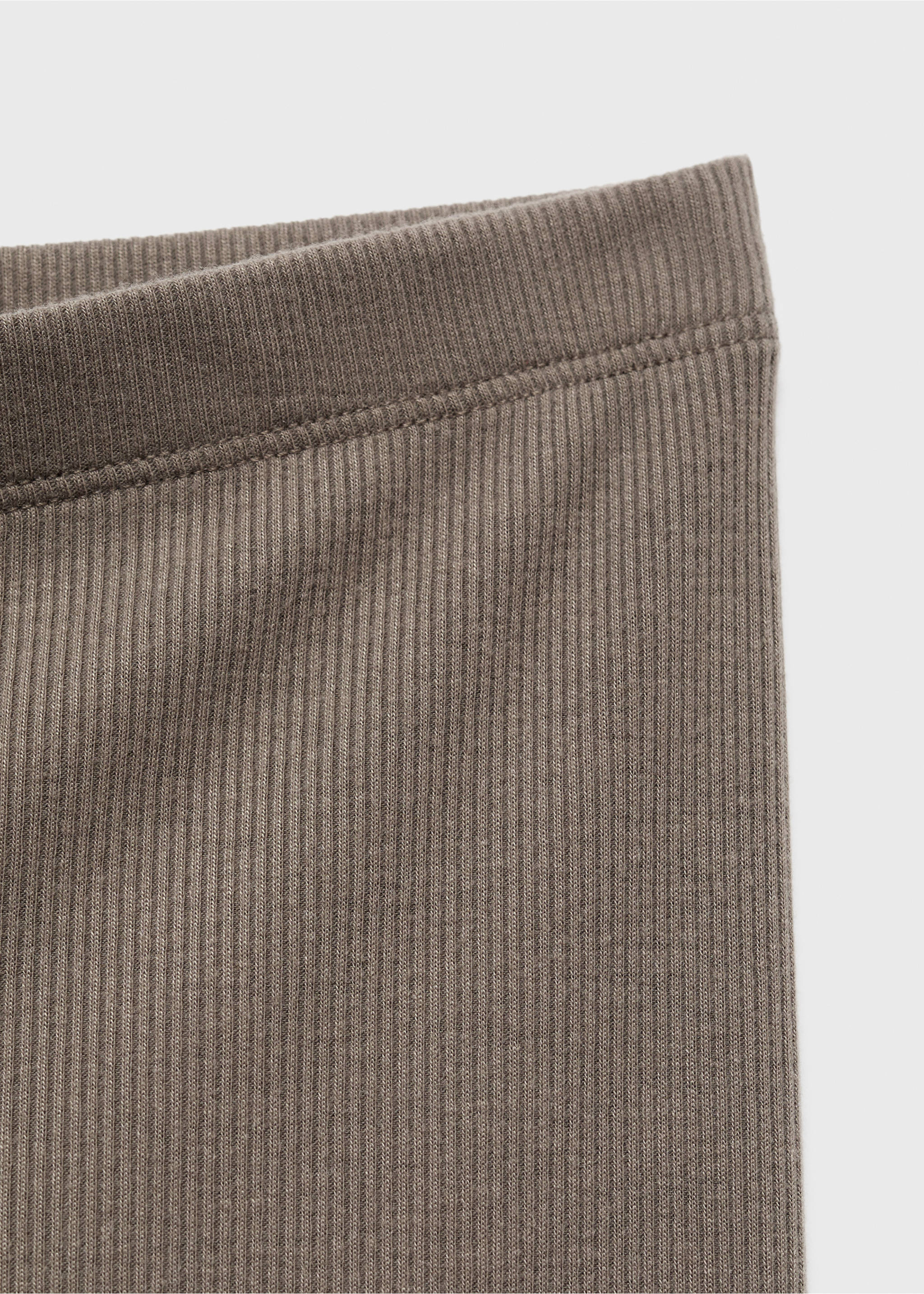 Long rib-knit trousers - Details of the article 0, Medium Brown. Ref: 17014115-00.