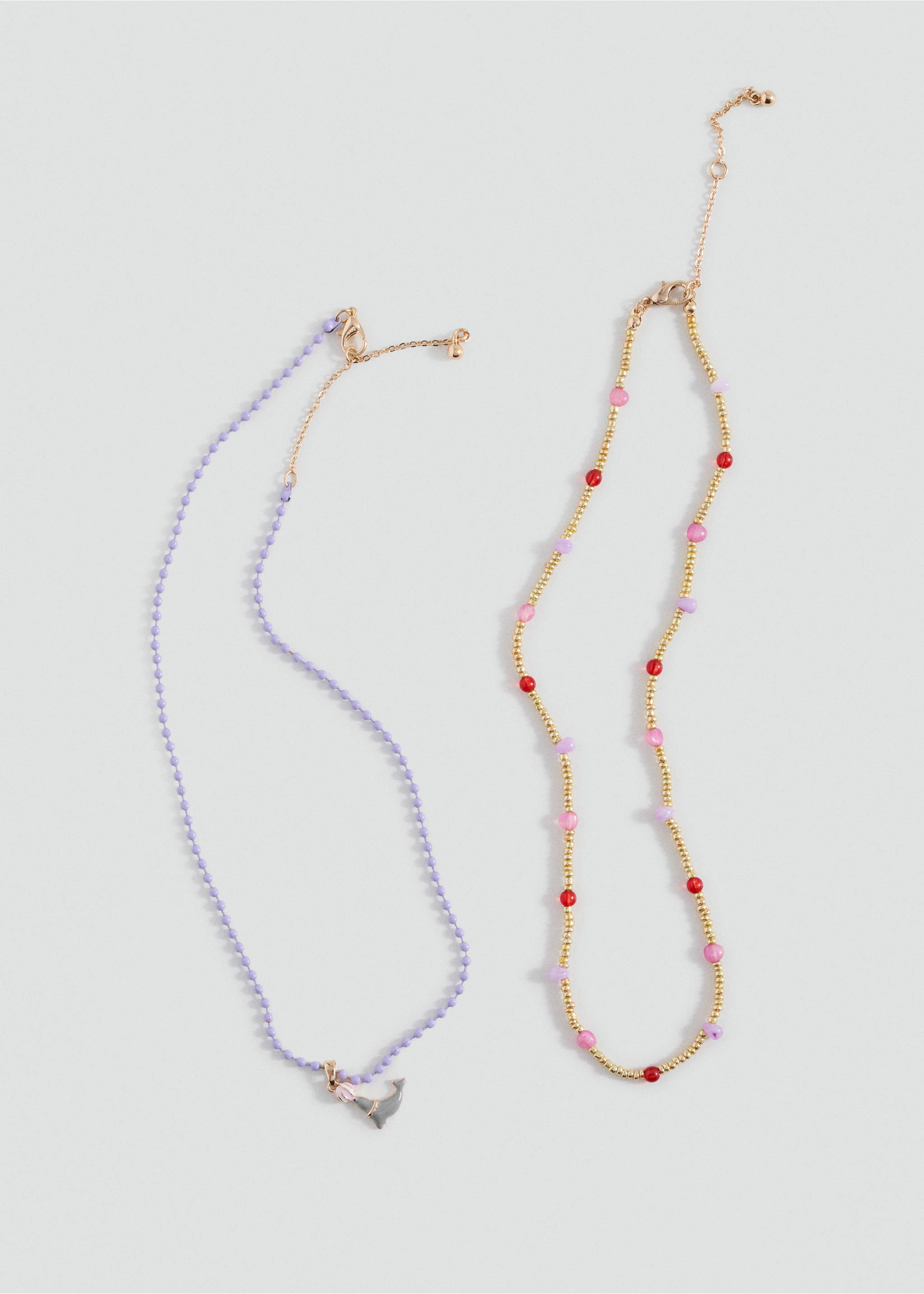 Combined necklace pack - Details of the article 1, Lilac. Ref: 17014117-00.