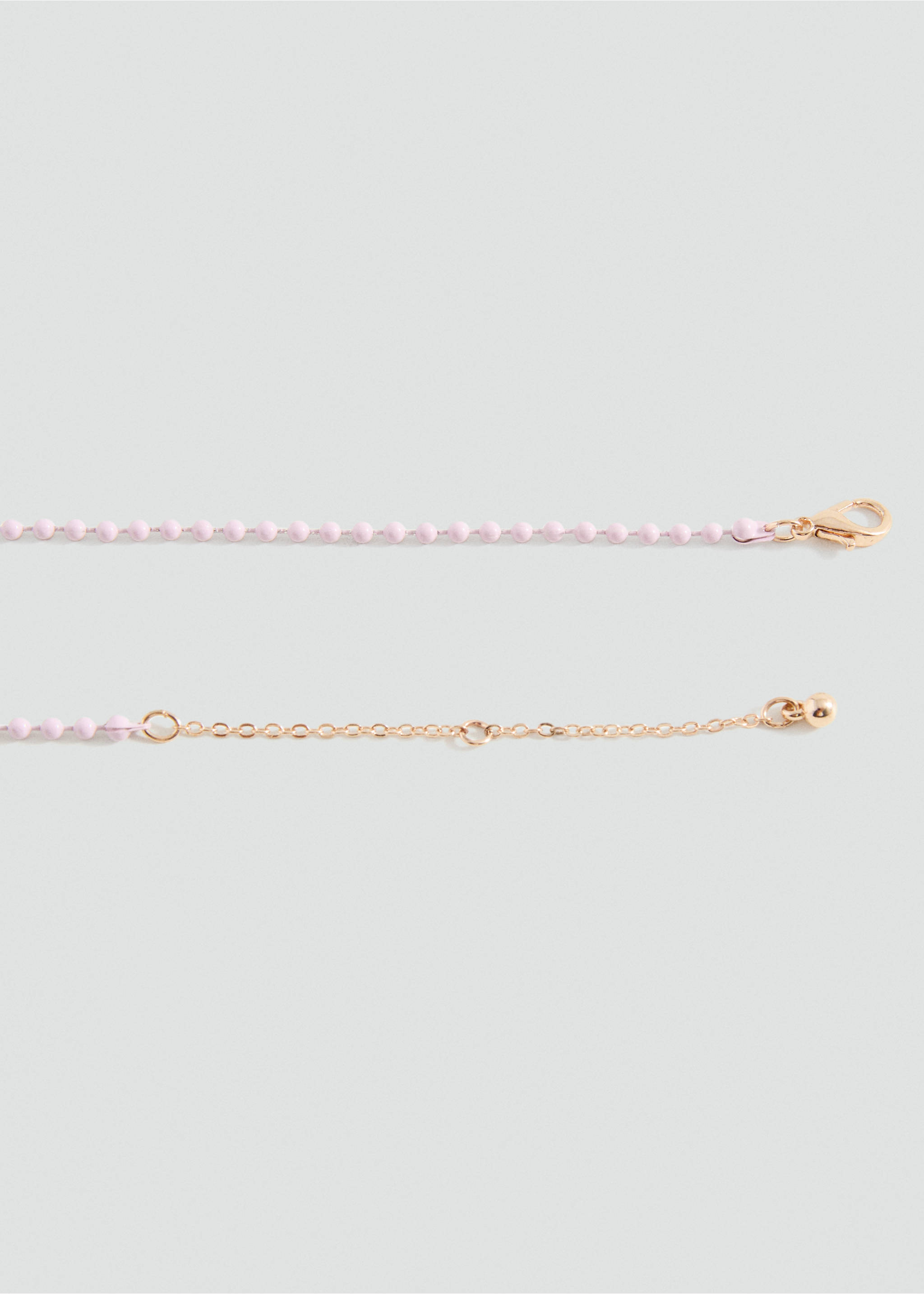 Contrasting necklace - Details of the article 1, Pale Pink. Ref: 17014118-00.