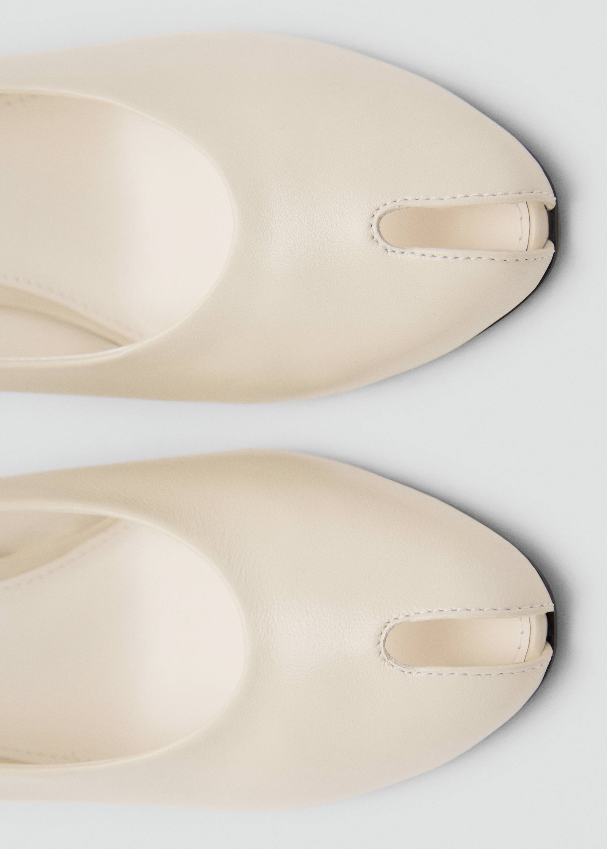 Leather peep-toe high-heeled shoes - Details of the article 2