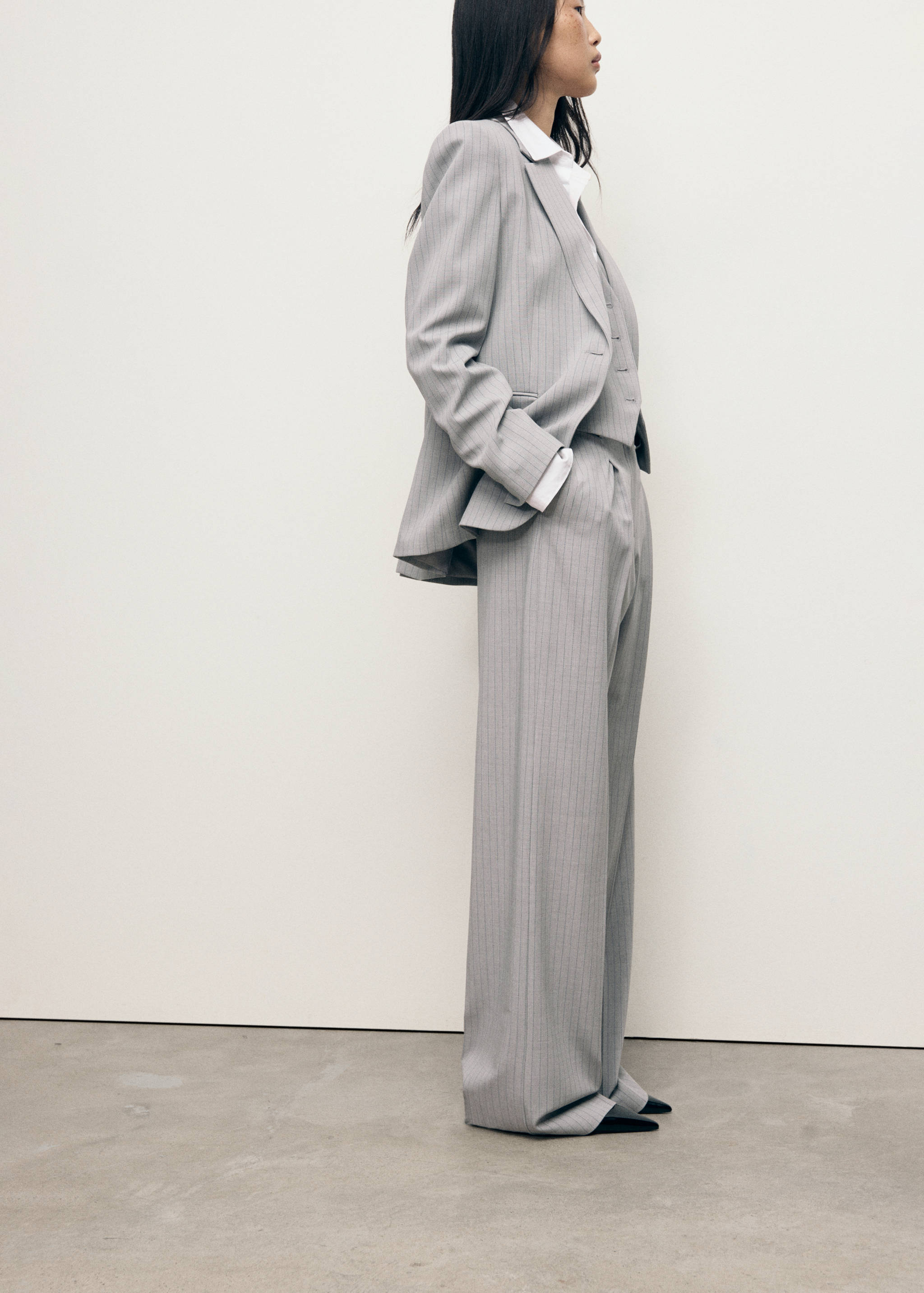 Pinstripe suit trousers - Details of the article 3