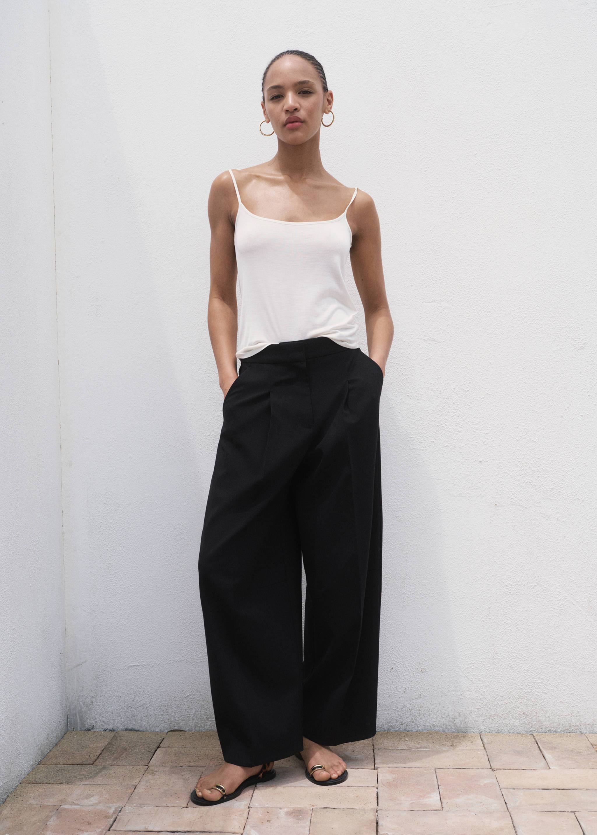 Pantaloni wide leg pinces - Piano generale