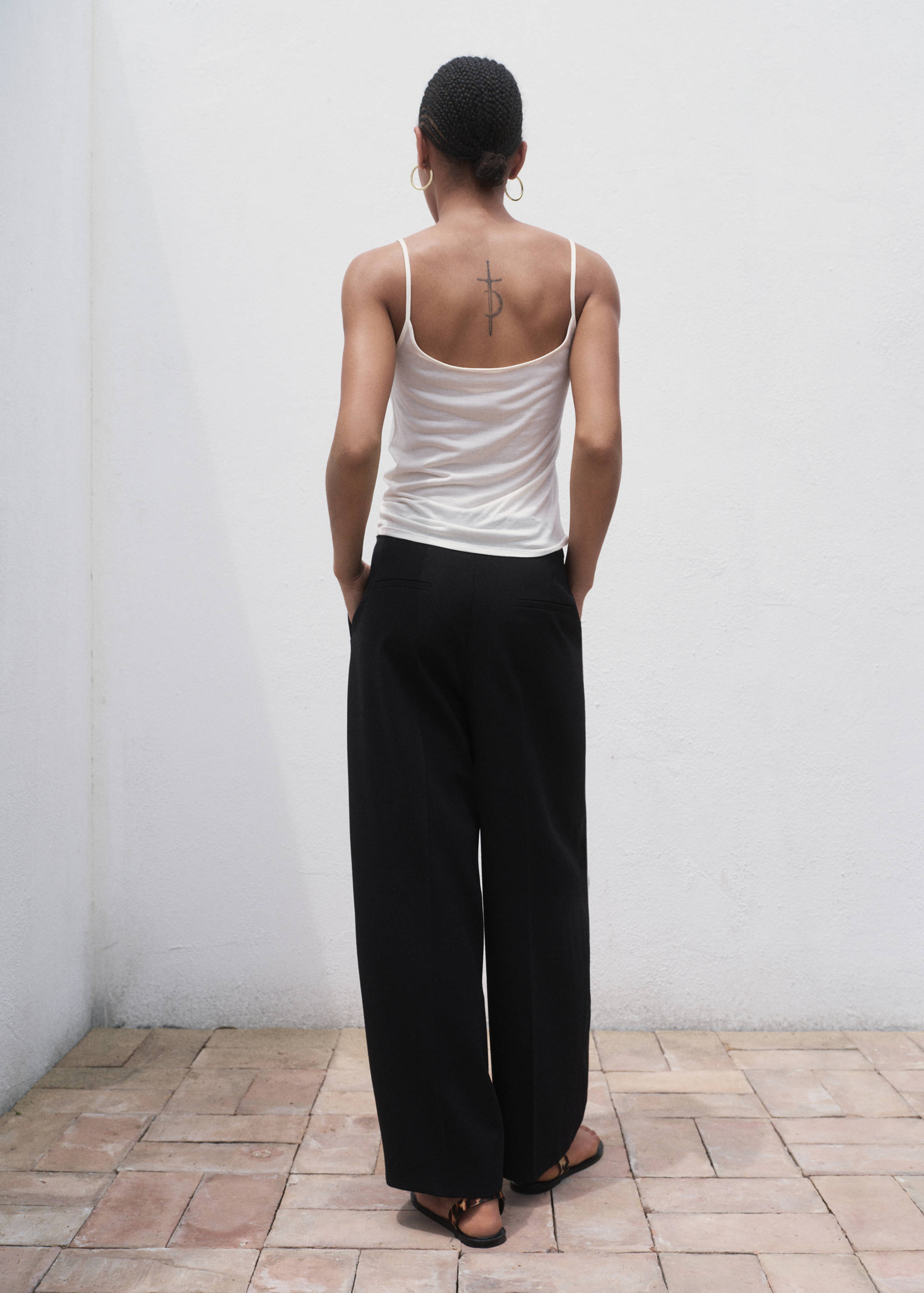 Pantaloni wide leg pinces - Retro dell'articolo