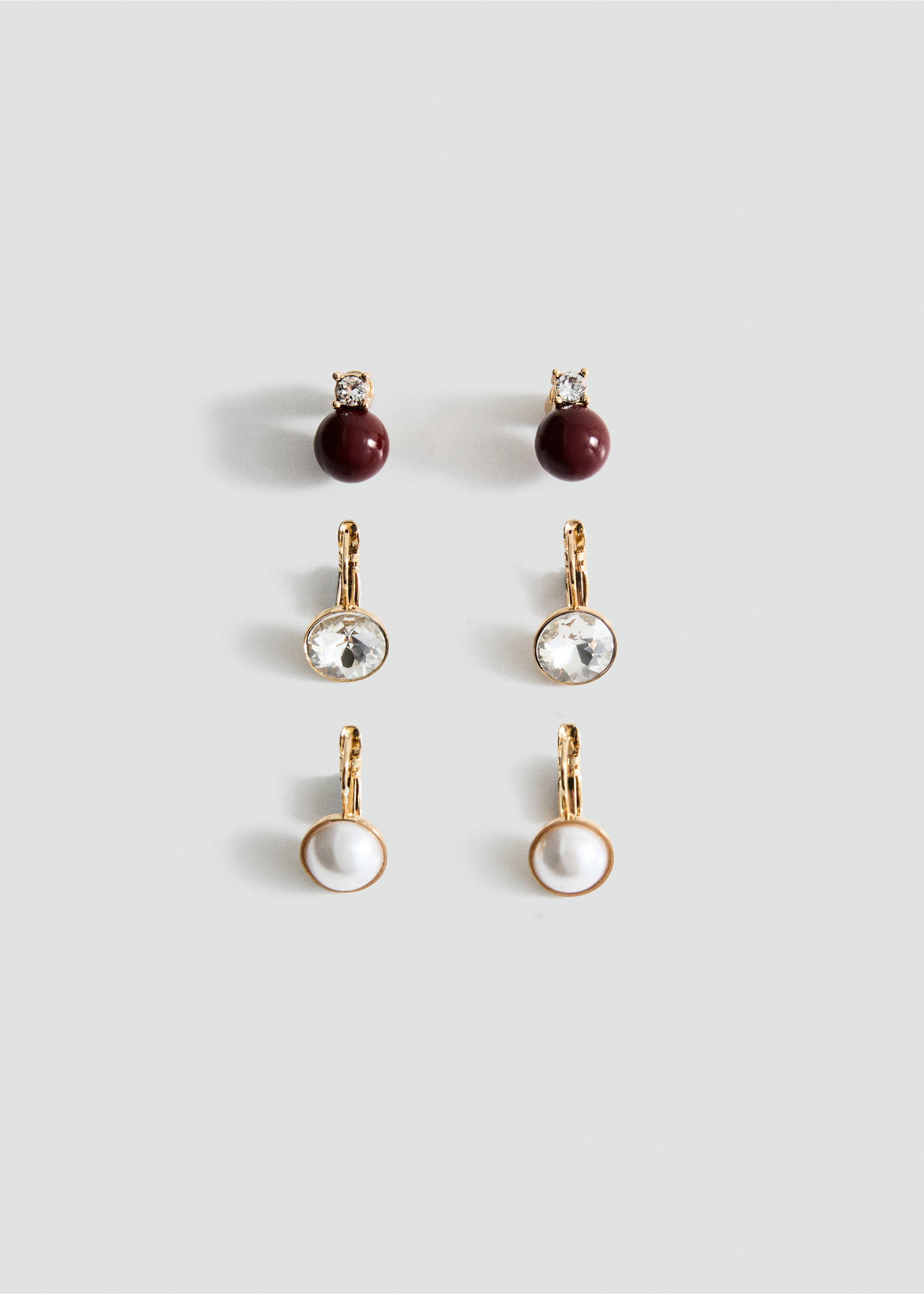 Set boucles d’oreilles combinées - Article sans modèle, Or. Ref: 17014125-00.
