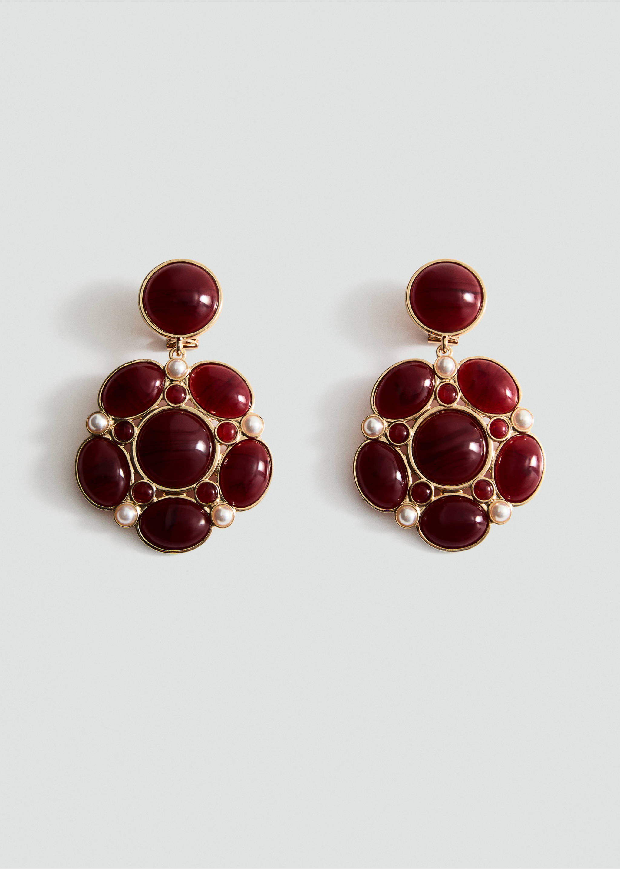 Pendientes apliques resina - Artículo sin modelo, Rojo. Ref: 17014126-00.