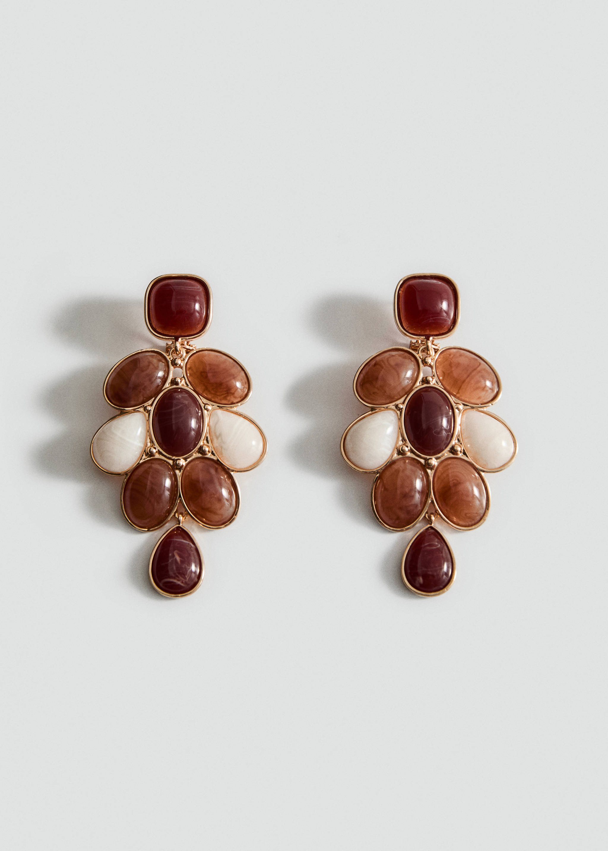 Pendientes resina combinados - Artículo sin modelo