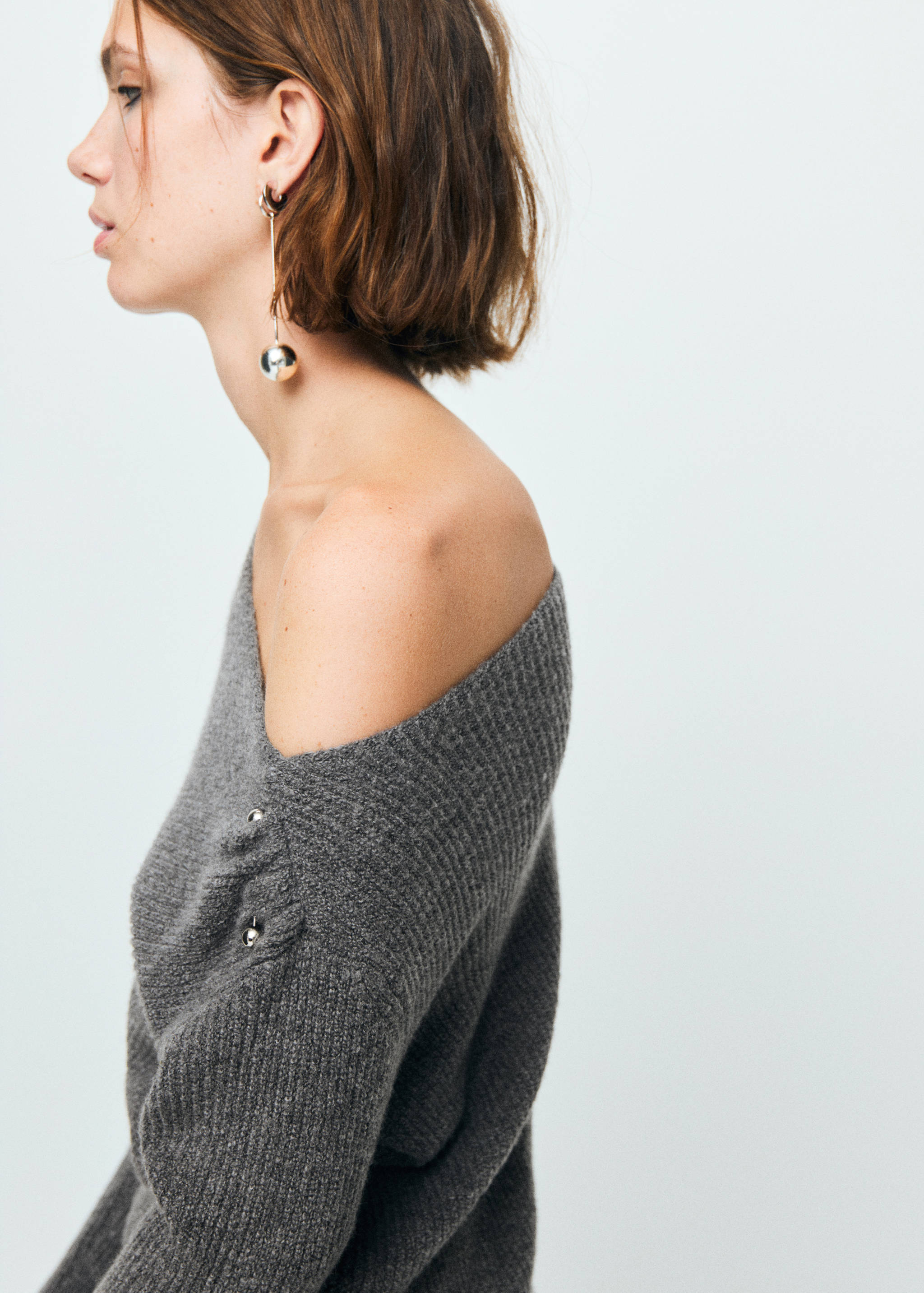 Boucles d'oreilles longues sphère - Plan général