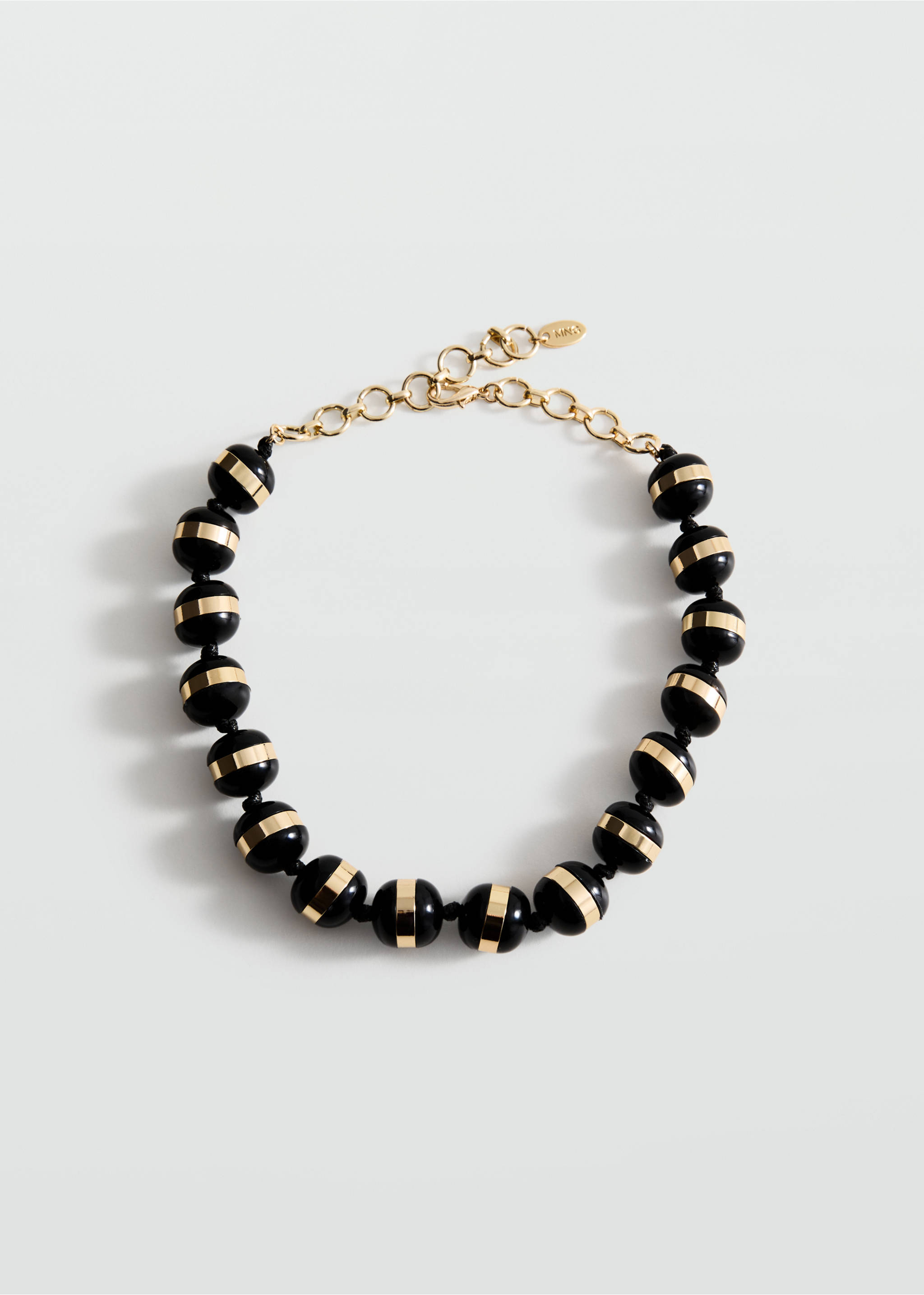 Combined ball necklace - Article without model, Black. Ref: 17014137-00.
