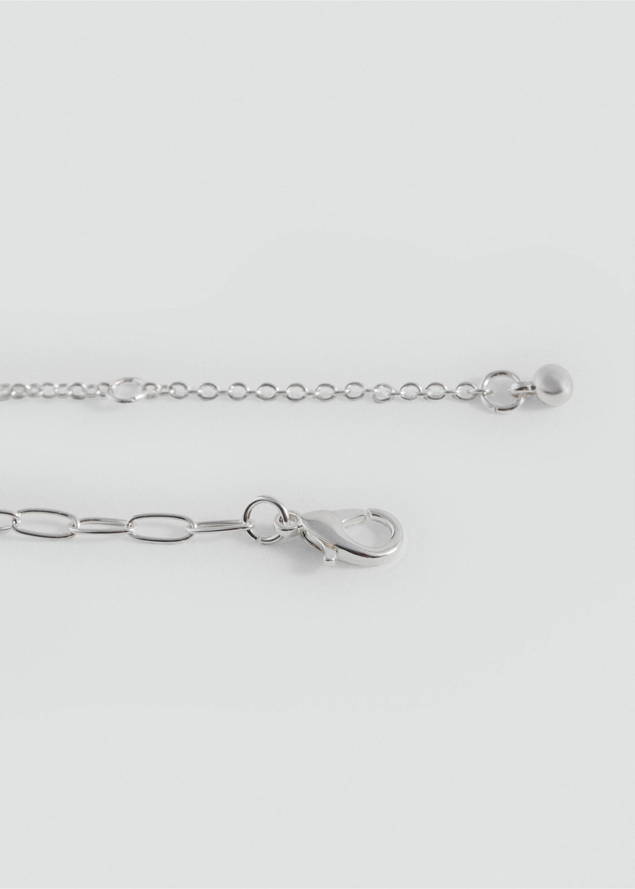 Mixed bead necklace - Details of the article 2, Silver. Ref: 17014138-00.