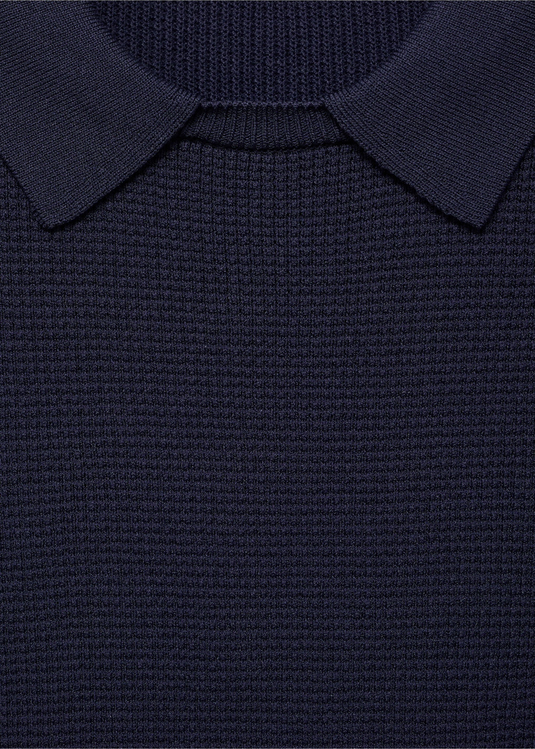 Shirt collar sweater - Details of the article 8, Dark Navy. Ref: 17014140-00.