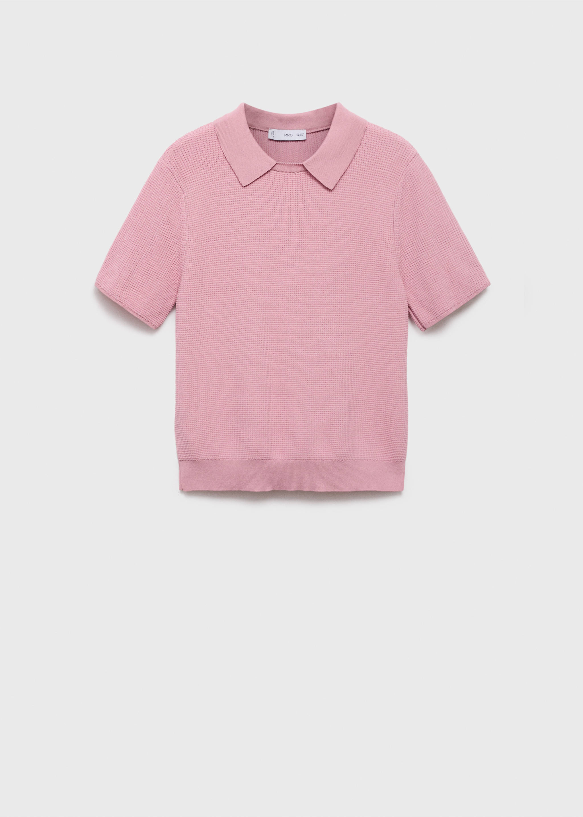 Shirt collar sweater - Article without model, Pastel Pink. Ref: 17014140-00.