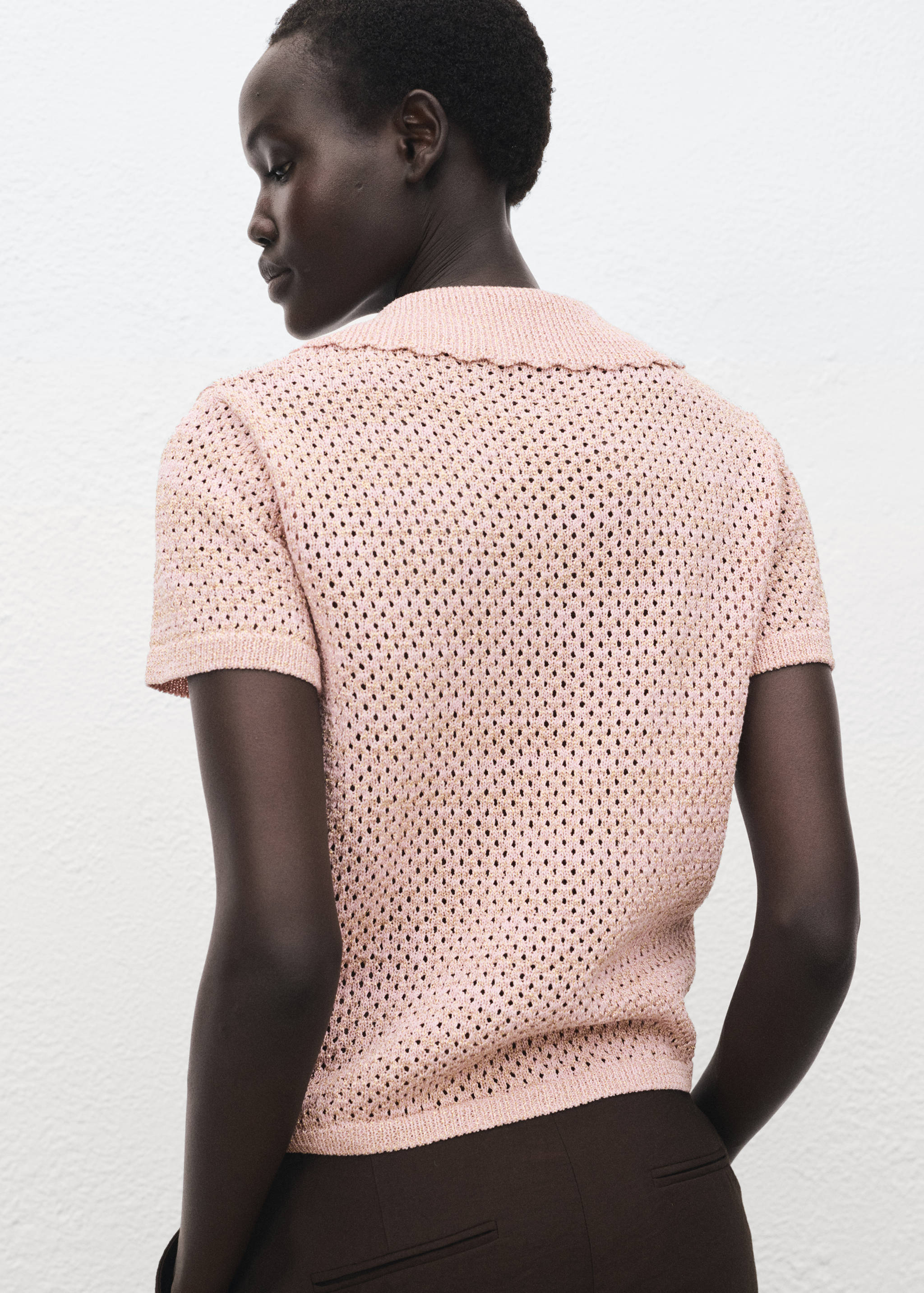 Häkelpullover aus Lurex - Rückseite des Artikels