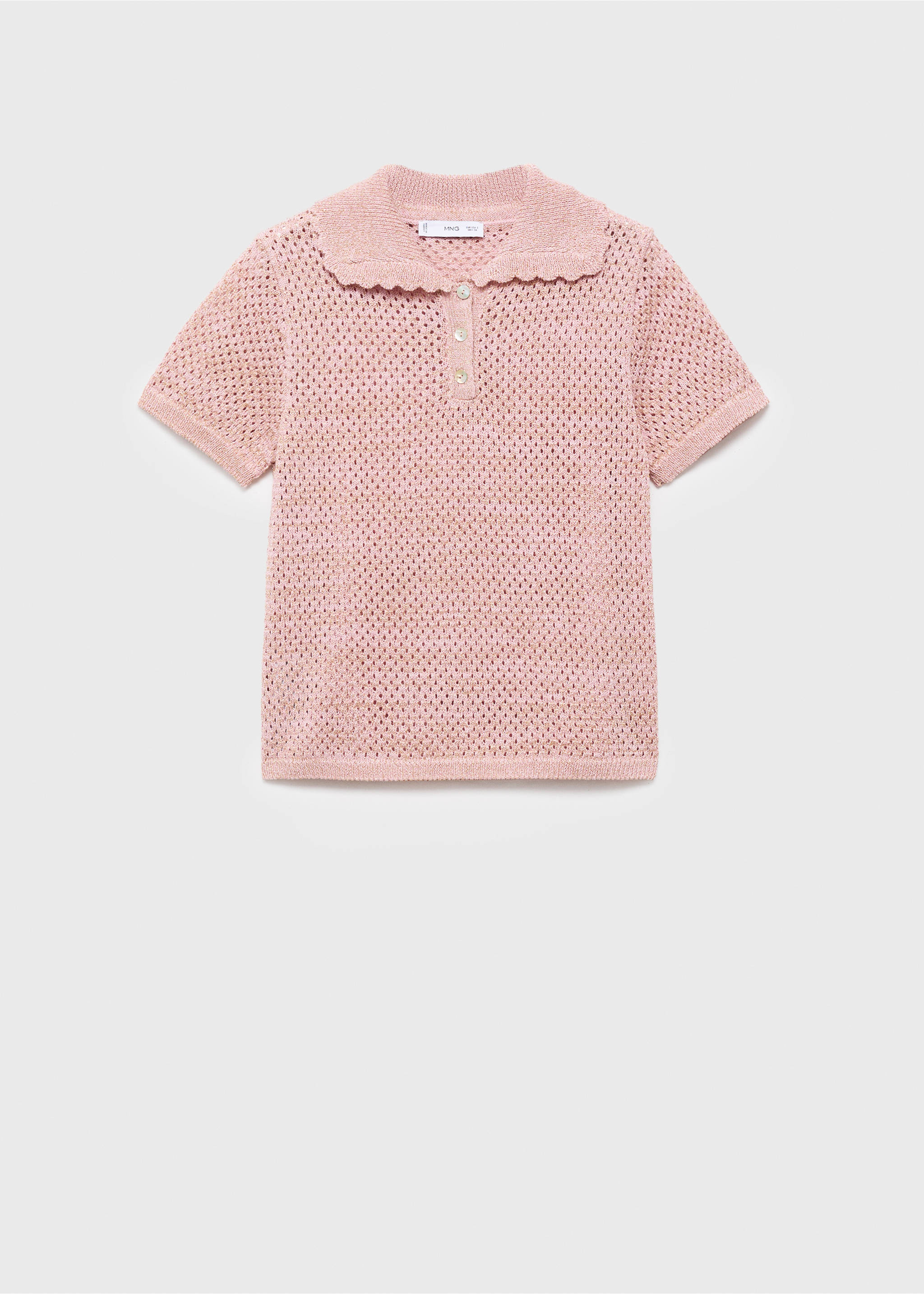 Pulover croșetat din lurex - Articol fără model, Roz pastel. Ref: 17014141-00.