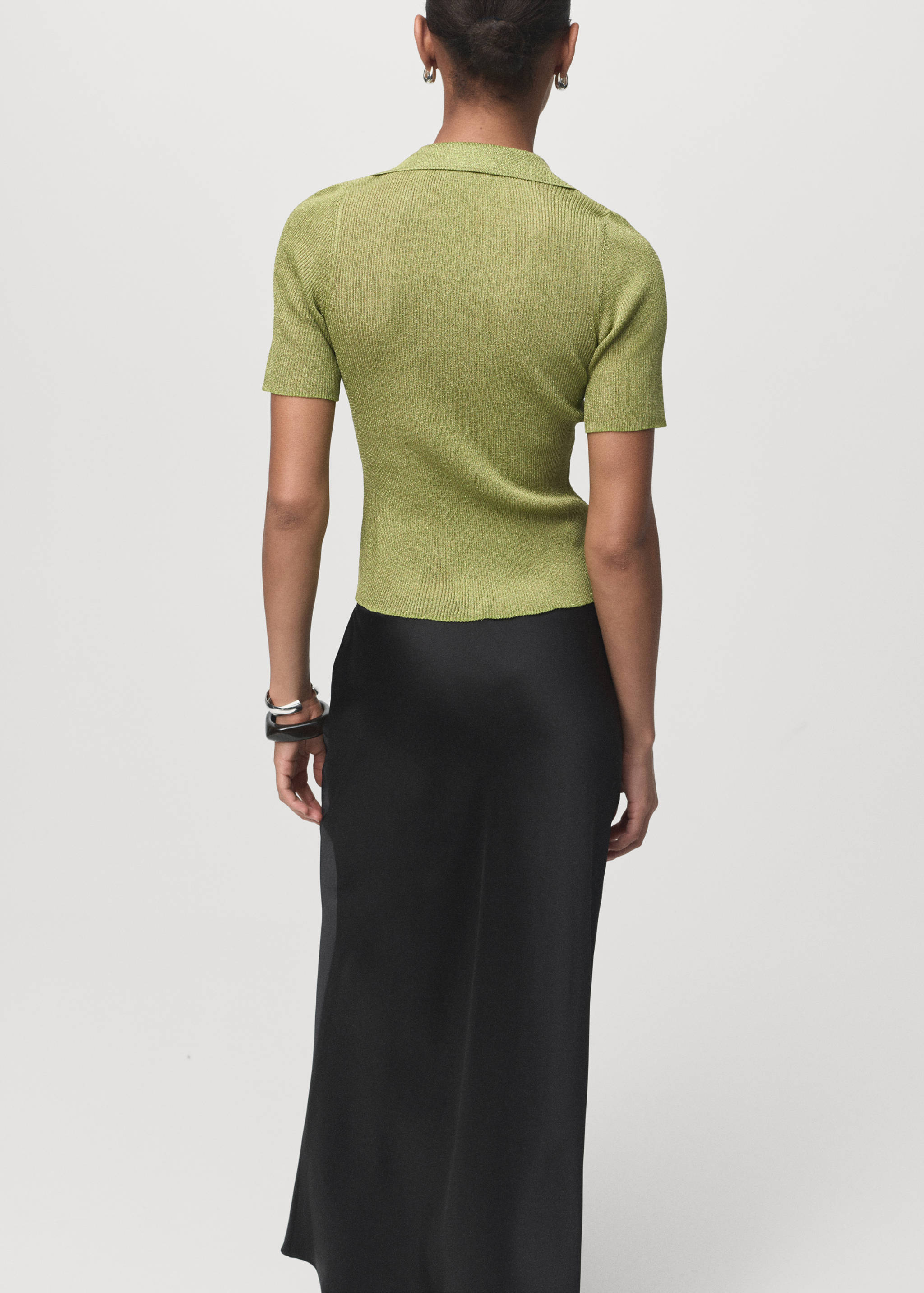 Pull-over Lurex col polo - Verso de l’article
