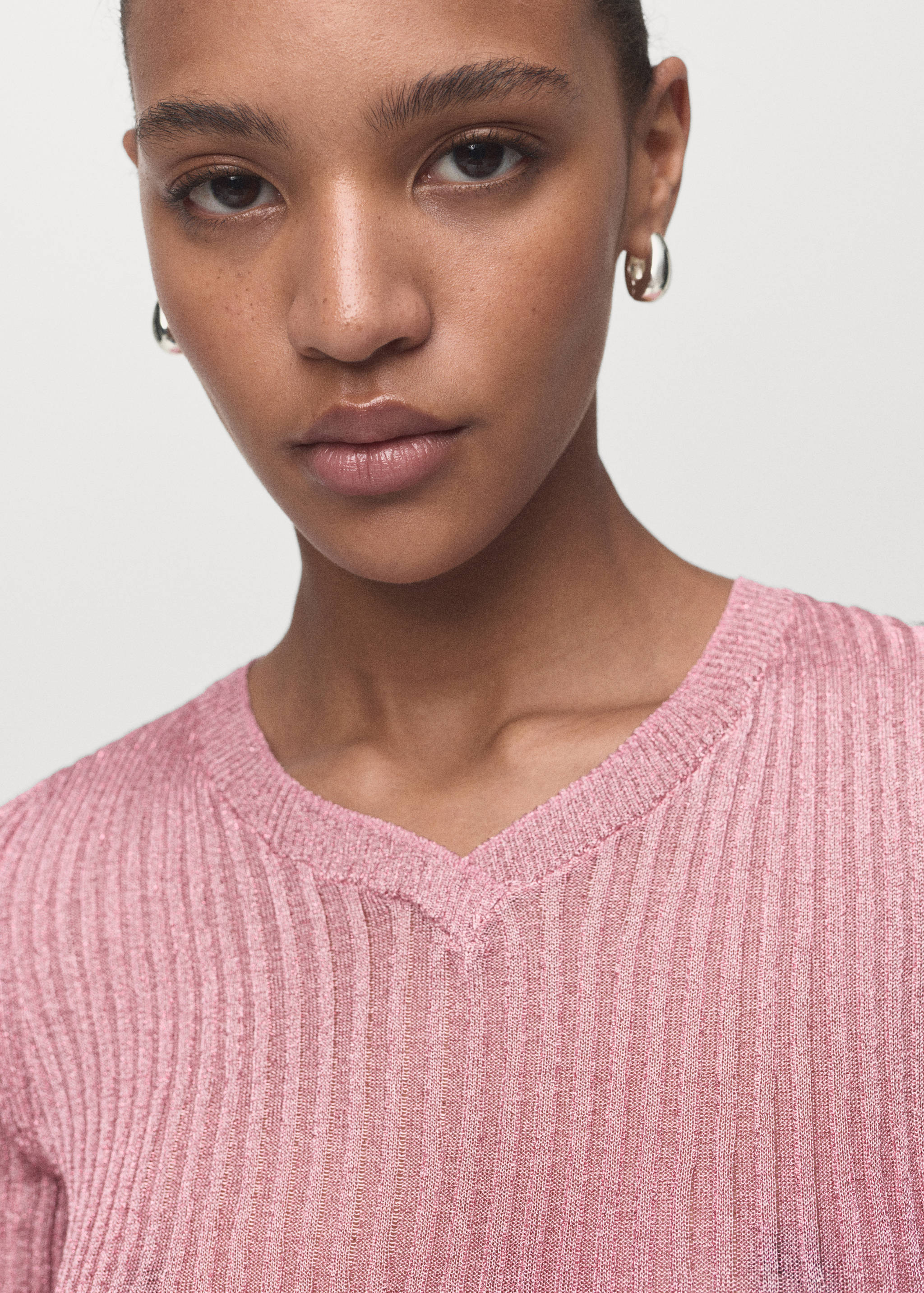 Semi-transparent lurex sweater - Details of the article 1