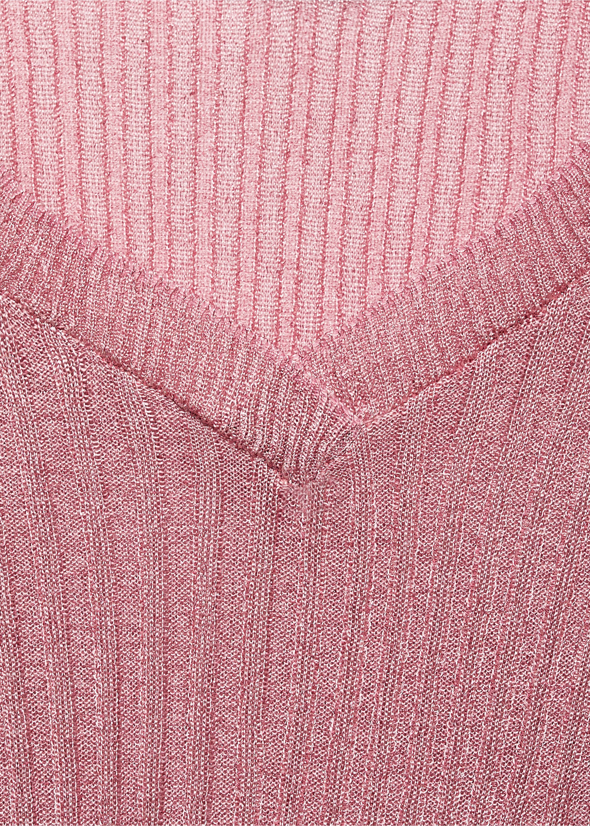 Semi-transparent lurex sweater - Details of the article 8, Pastel Pink. Ref: 17014146-00.