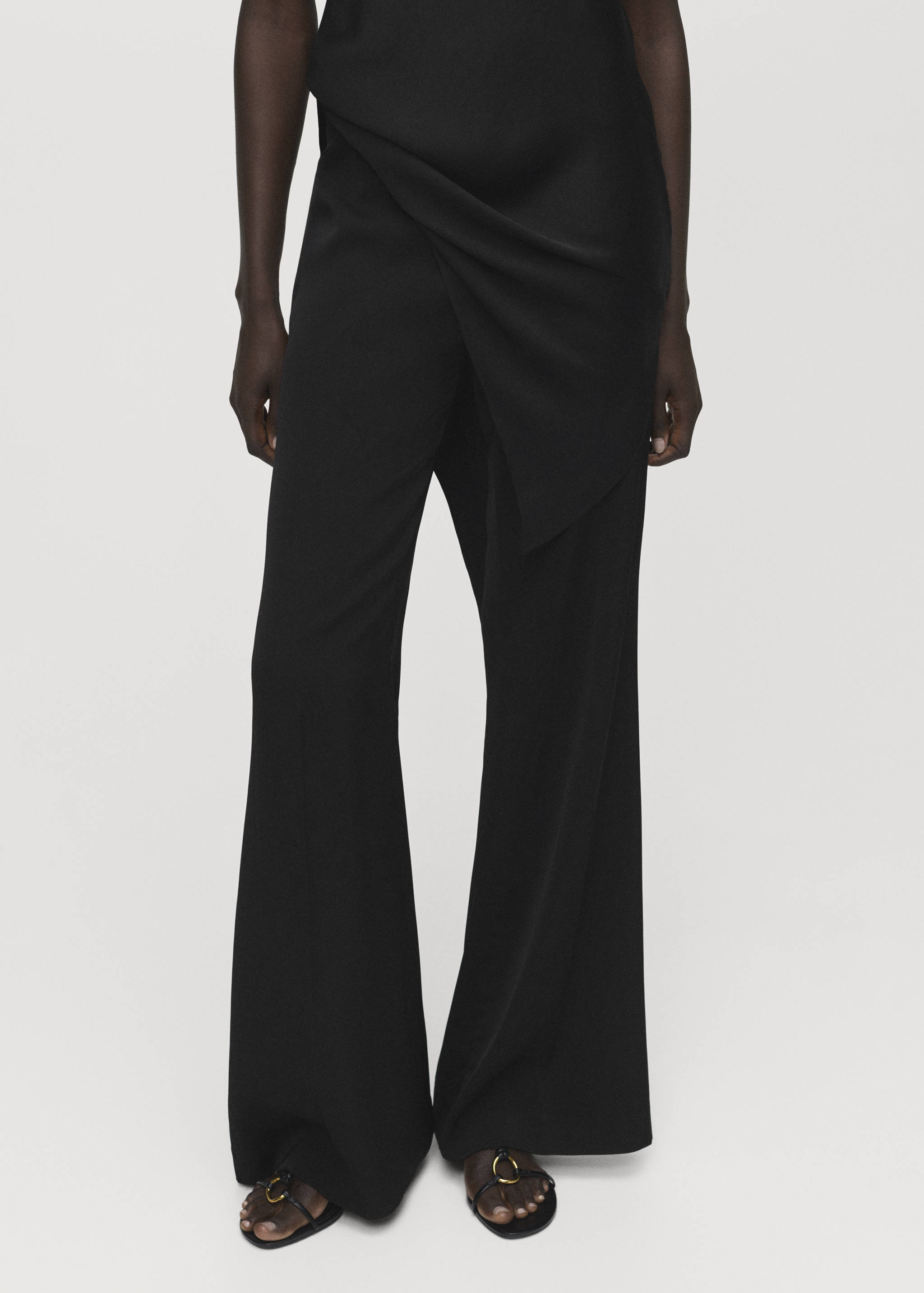 Long flared trousers - Medium plane