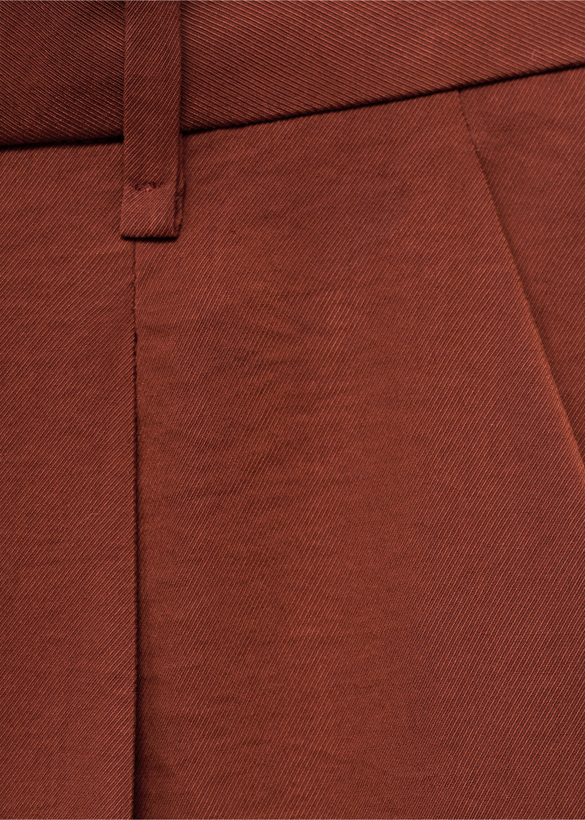 Gerade Hose aus Modal - Detail des Artikels 0, Bräunliches Orange. Ref: 17014151-00.
