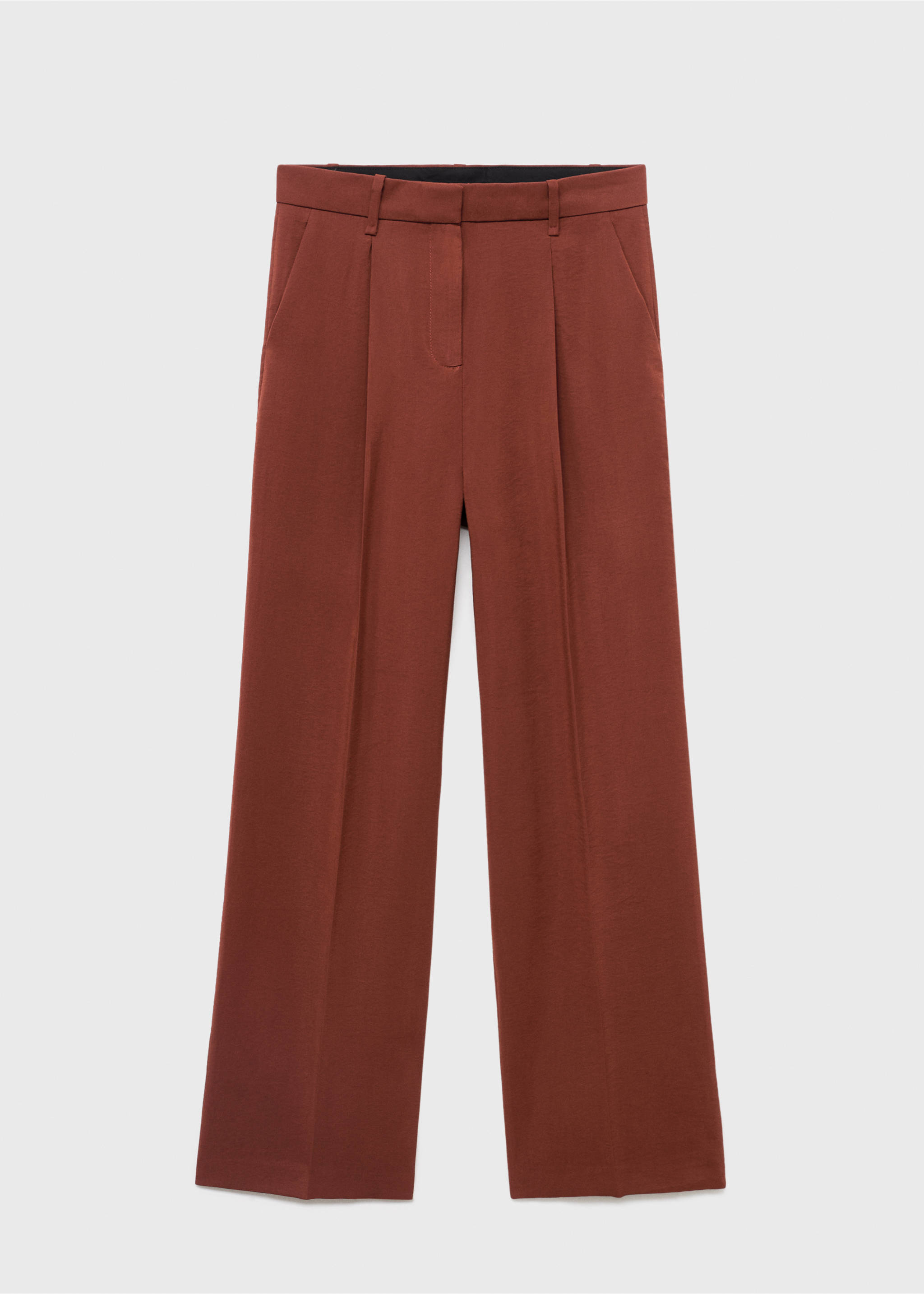Gerade Hose aus Modal - Artikel ohne Model, Bräunliches Orange. Ref: 17014151-00.