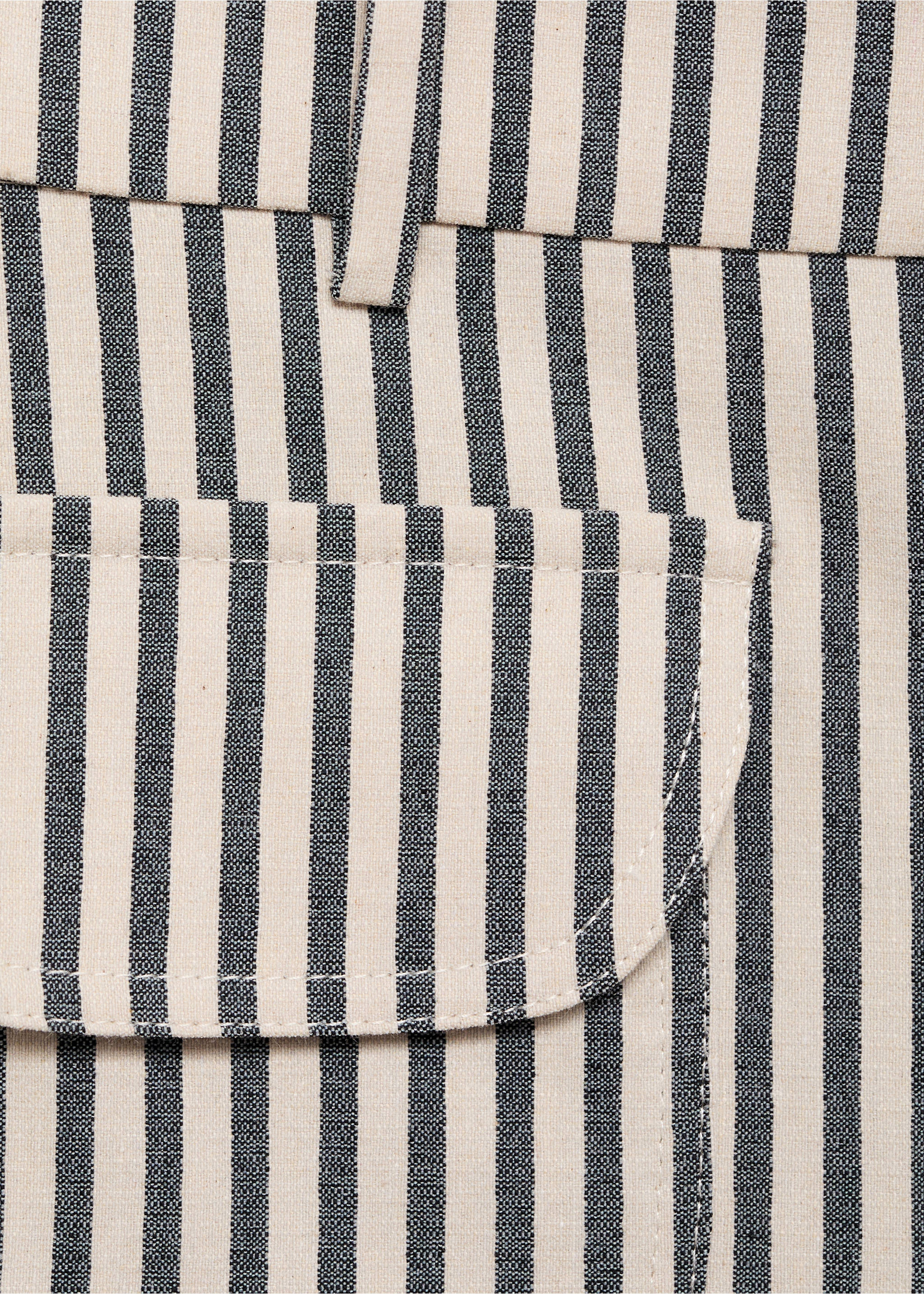 Striped trousers with pockets - Details of the article 0, Ecru. Ref: 17014152-00.
