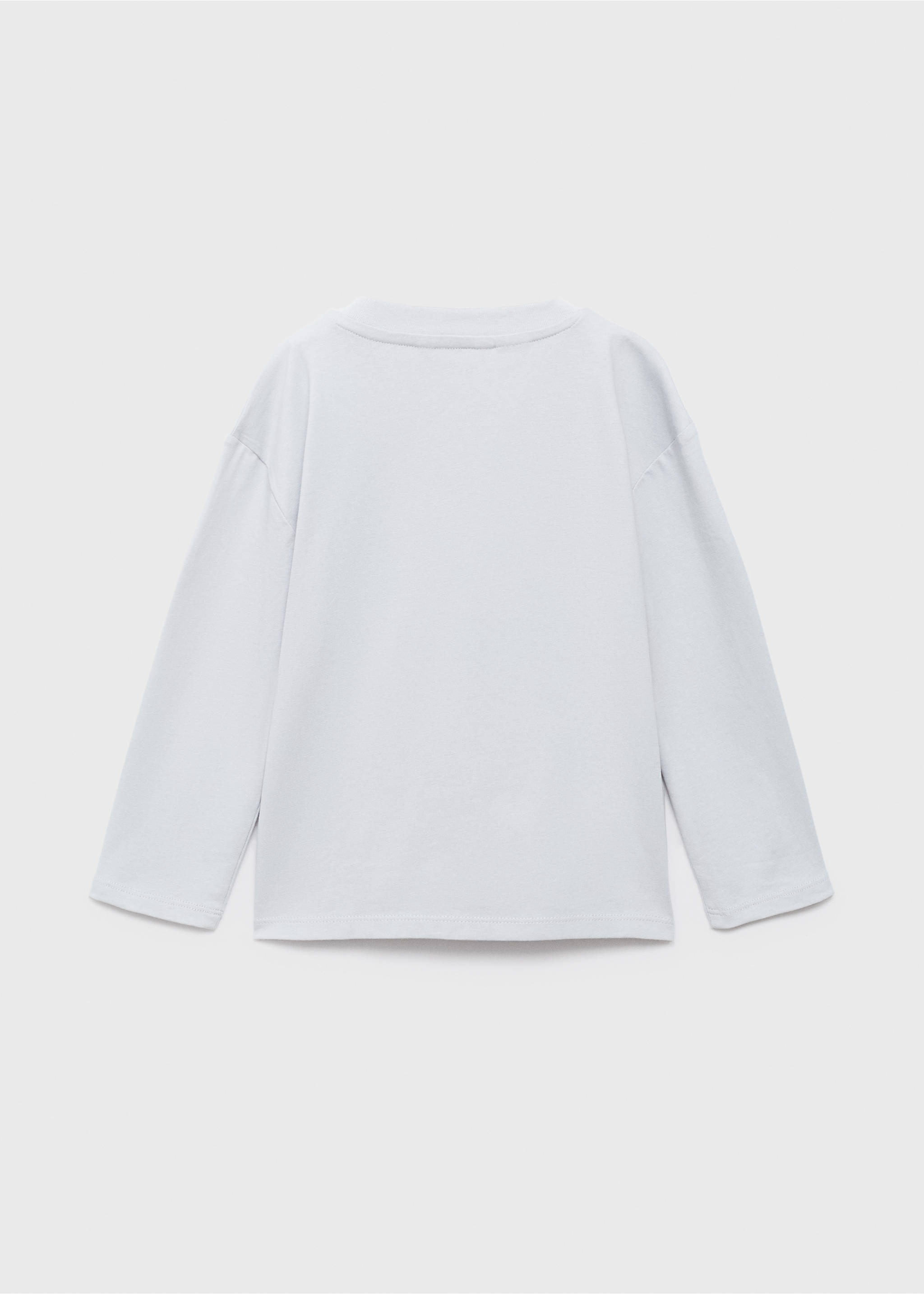 Chest-pocket printed T-shirt - Reverse of the article, Sky Blue. Ref: 17014431-00.